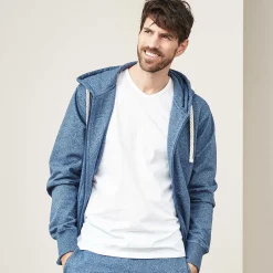 LIVING CRAFTS Cameron - Kapuzenjacke Wolkenblaue Melange Flash Sale