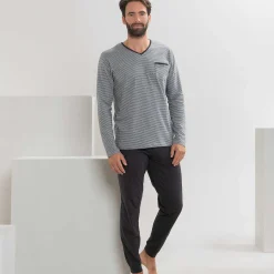 LIVING CRAFTS Colin – Pyjamas Steingrau/Anthra Melange Store