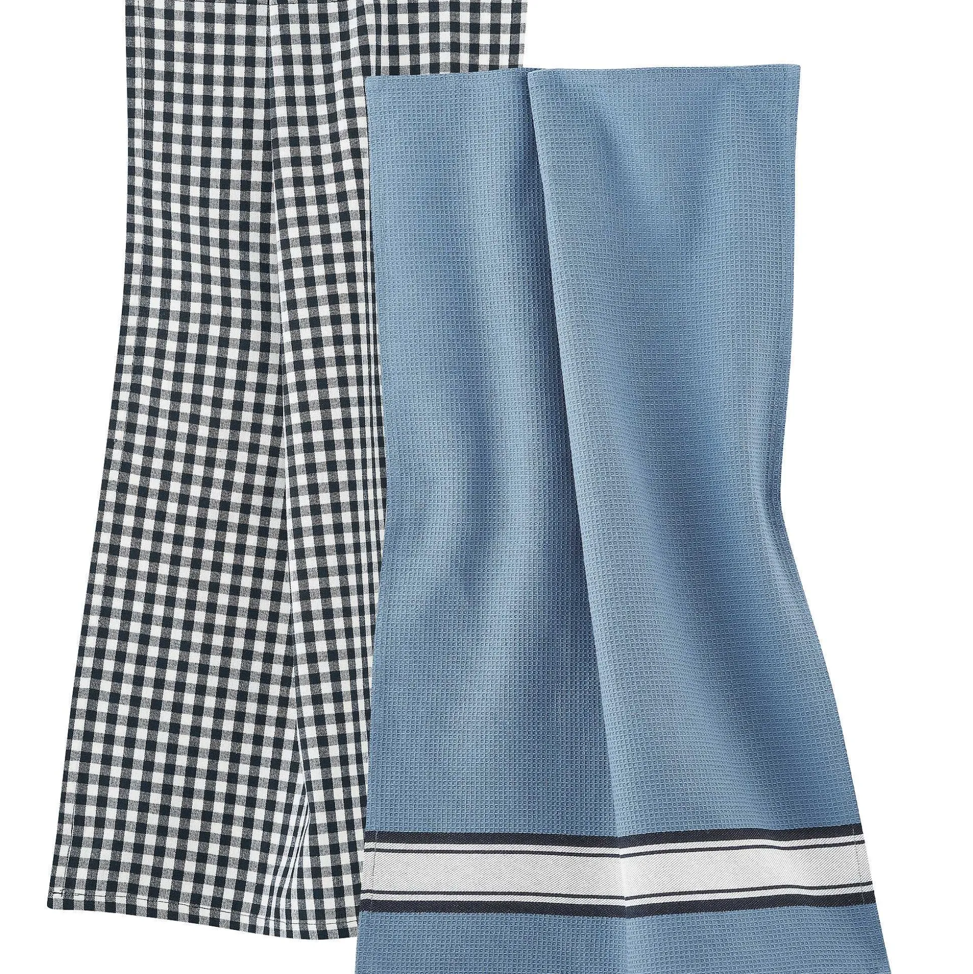 LIVING CRAFTS Delhi - Geschirrtucher, 2Er-Pack Indigo Blau Clearance
