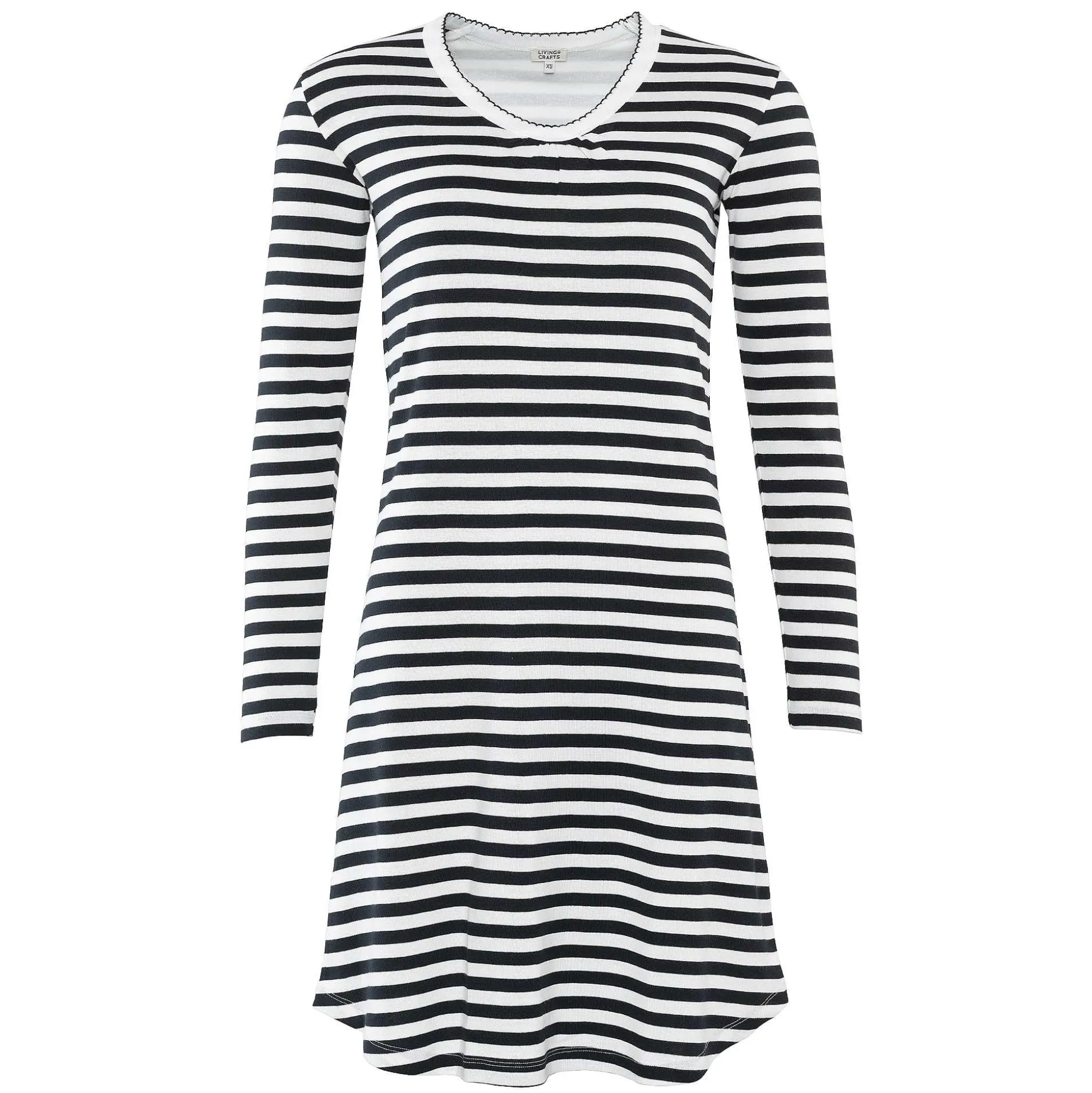 LIVING CRAFTS Diana - Nachthemd Schwarz/Creme Shop
