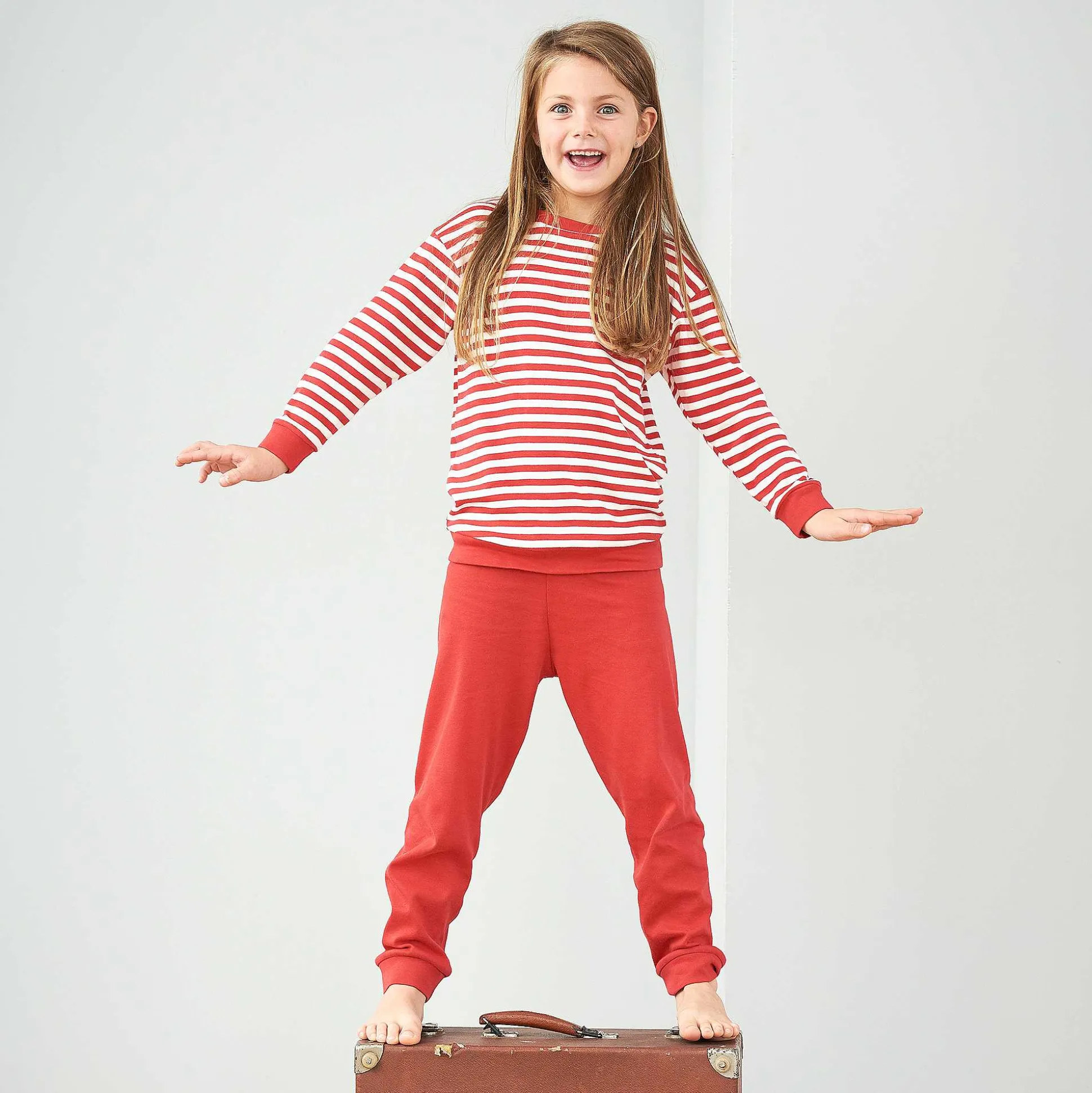 LIVING CRAFTS Elefant - Pyjama Mohn/Weis Cheap