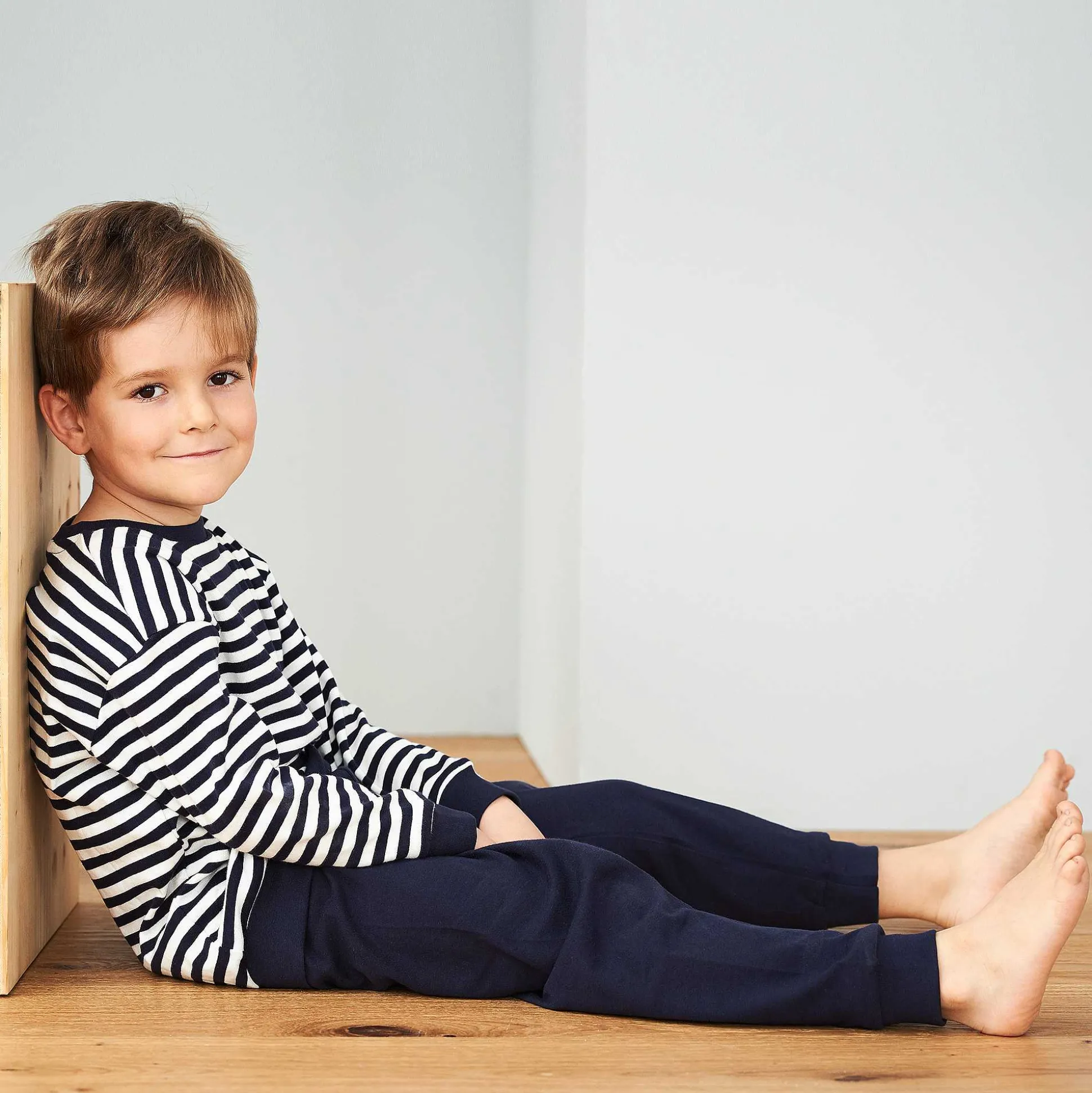 LIVING CRAFTS Elefant - Pyjama Marine/Weis Outlet