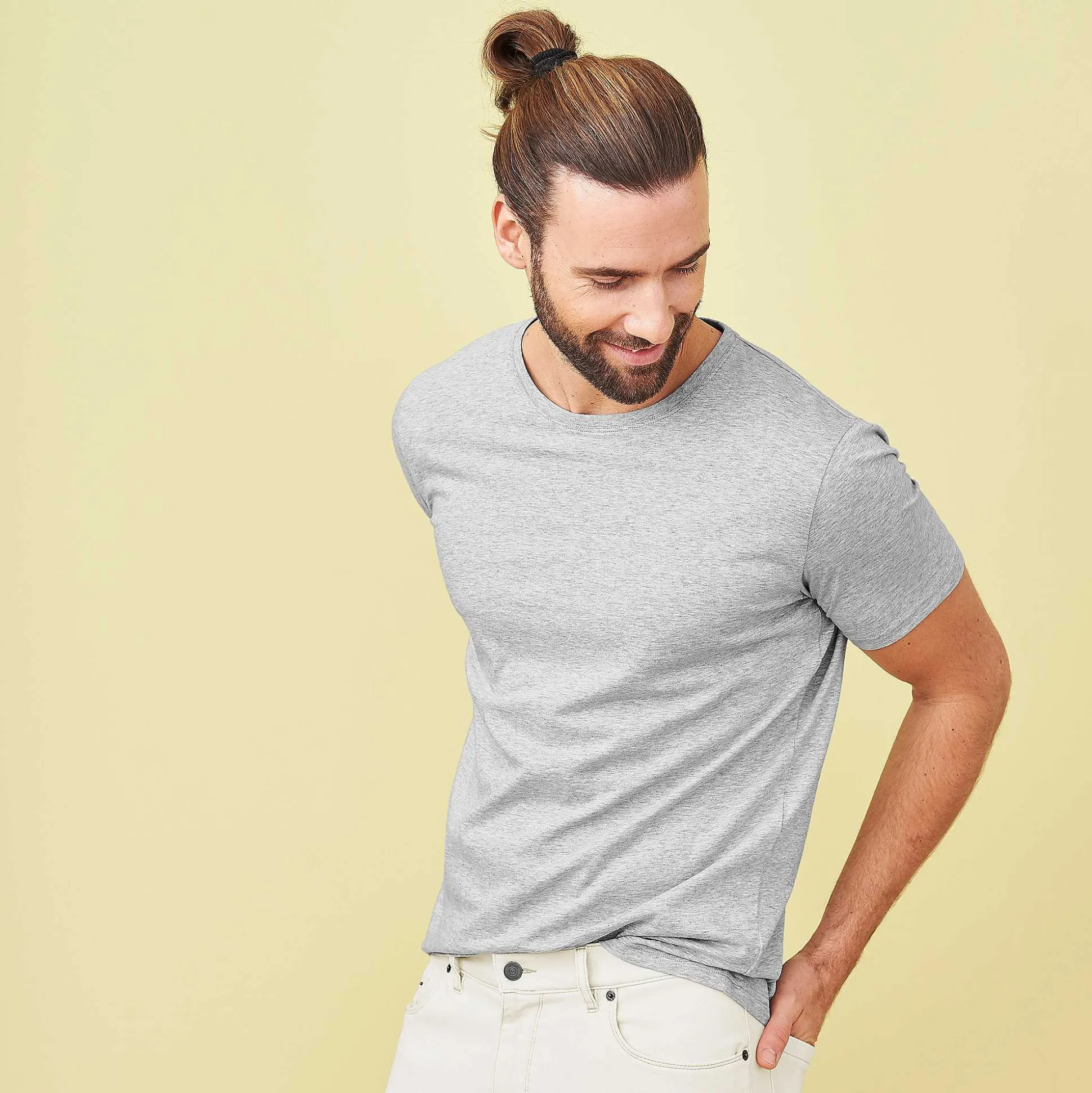 LIVING CRAFTS Fabian - T-Shirt, 2Er-Pack Steingrau Cheap