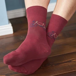 LIVING CRAFTS Falk – Socken, 2Er-Pack Marine/Rosso Cheap