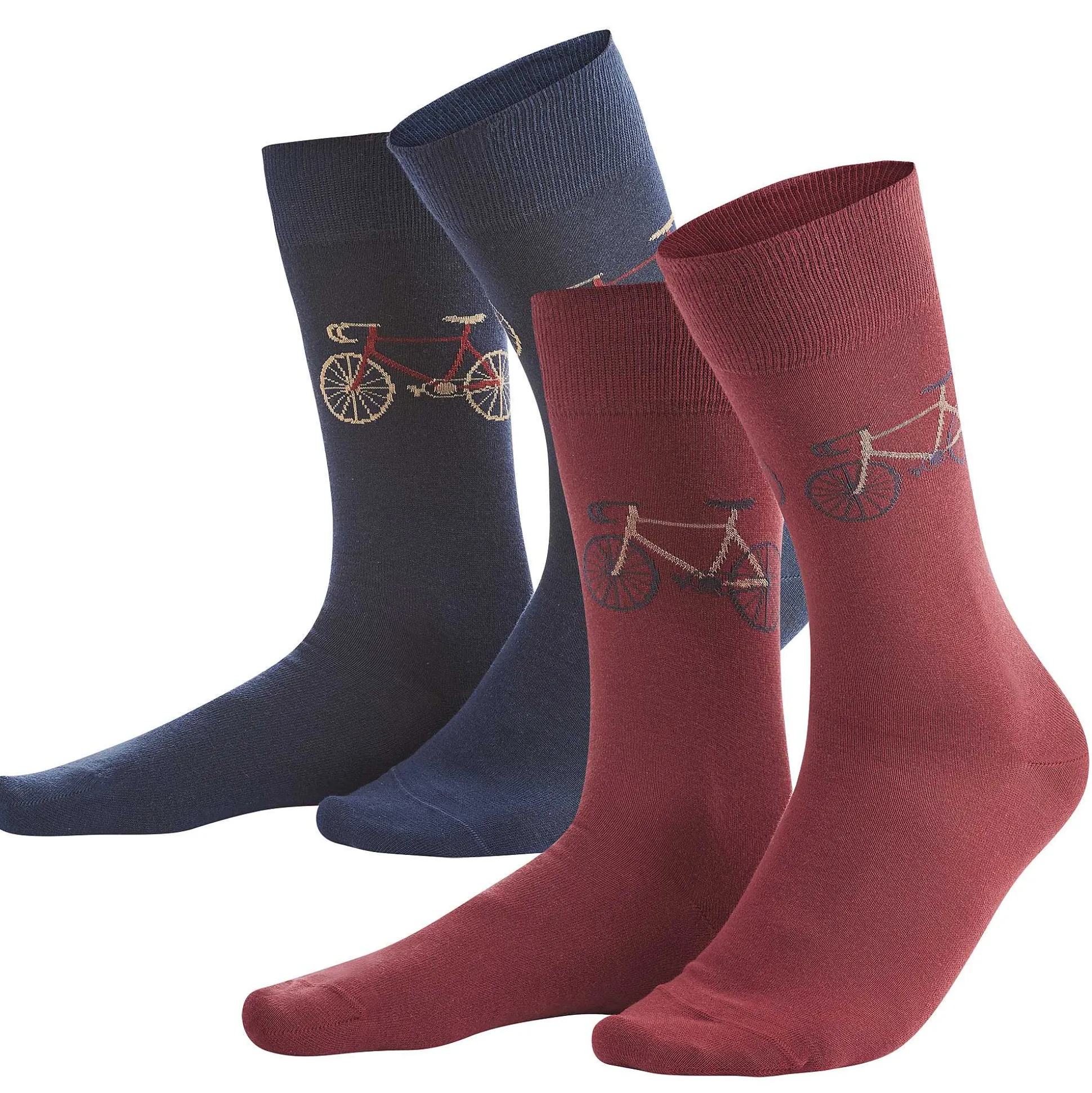 LIVING CRAFTS Falk – Socken, 2Er-Pack Marine/Rosso Cheap