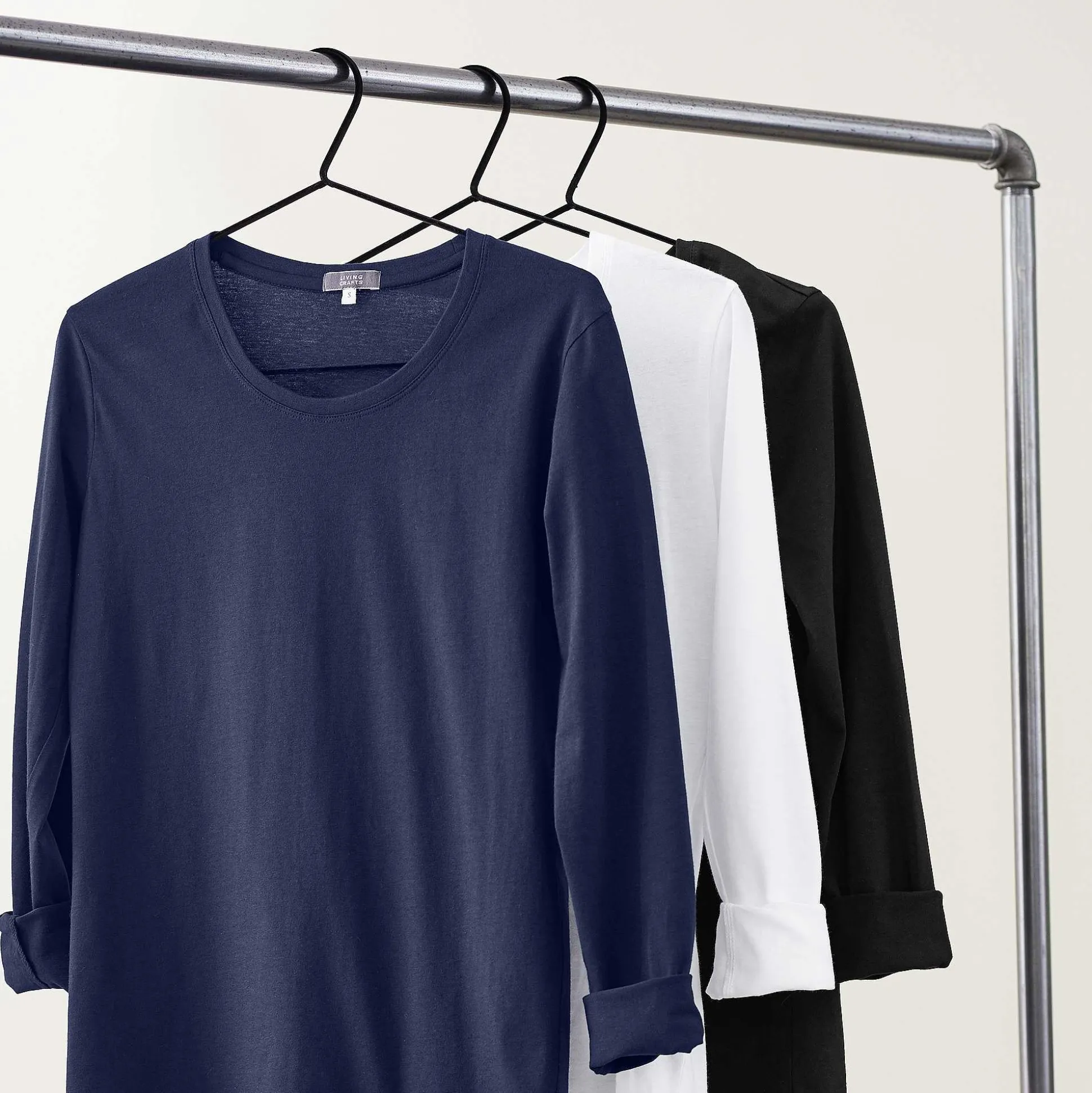 LIVING CRAFTS Fiona - Langarmshirt Schwarz New