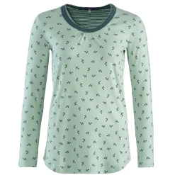 LIVING CRAFTS Haily - Schlafshirt Blatter Clearance