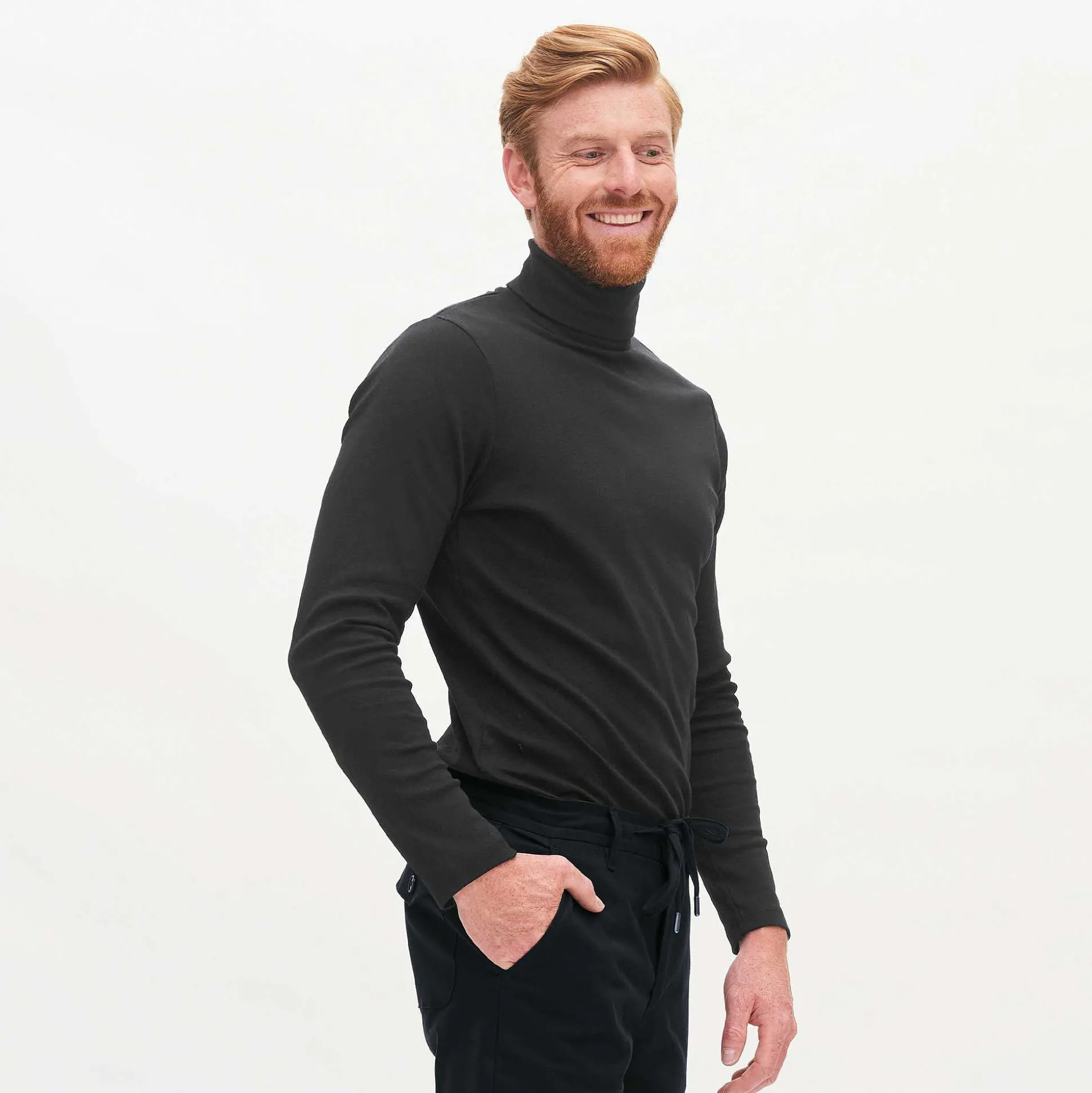 LIVING CRAFTS Helge - Rollkragenshirt Schwarz Best