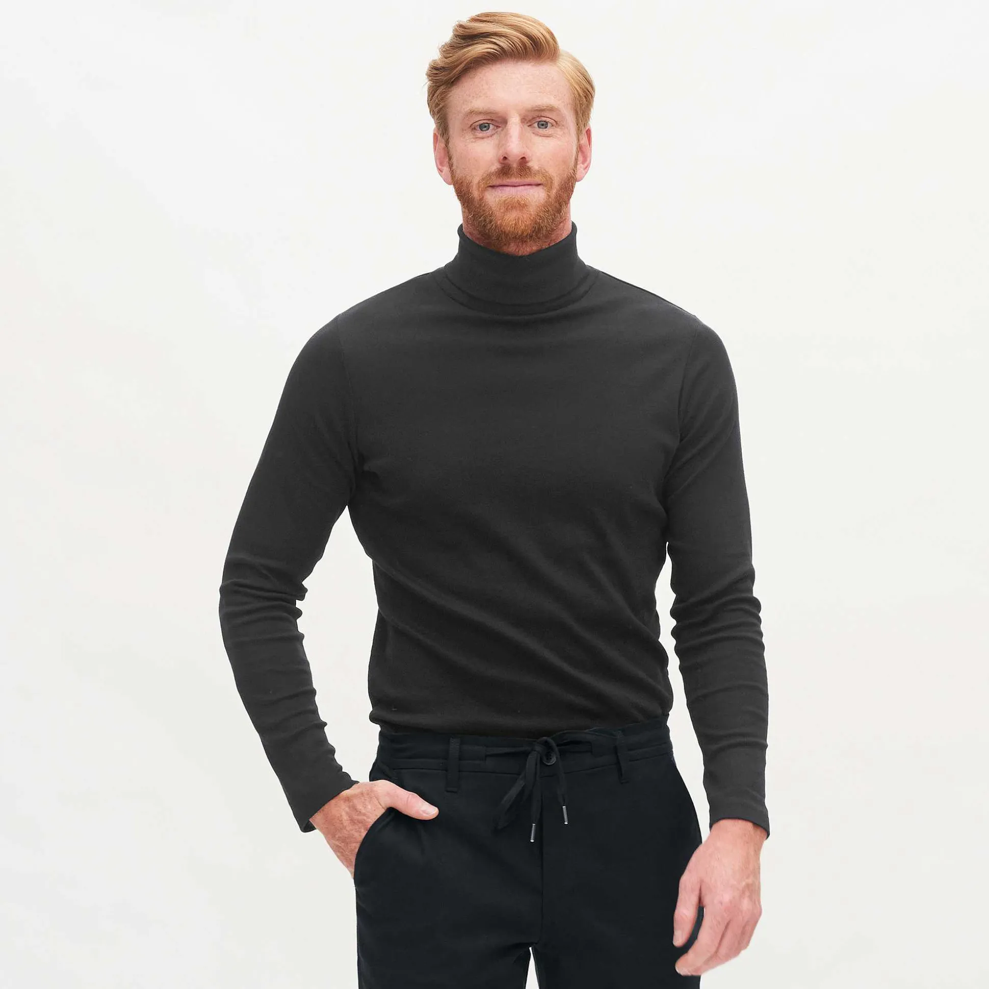 LIVING CRAFTS Helge - Rollkragenshirt Schwarz Best