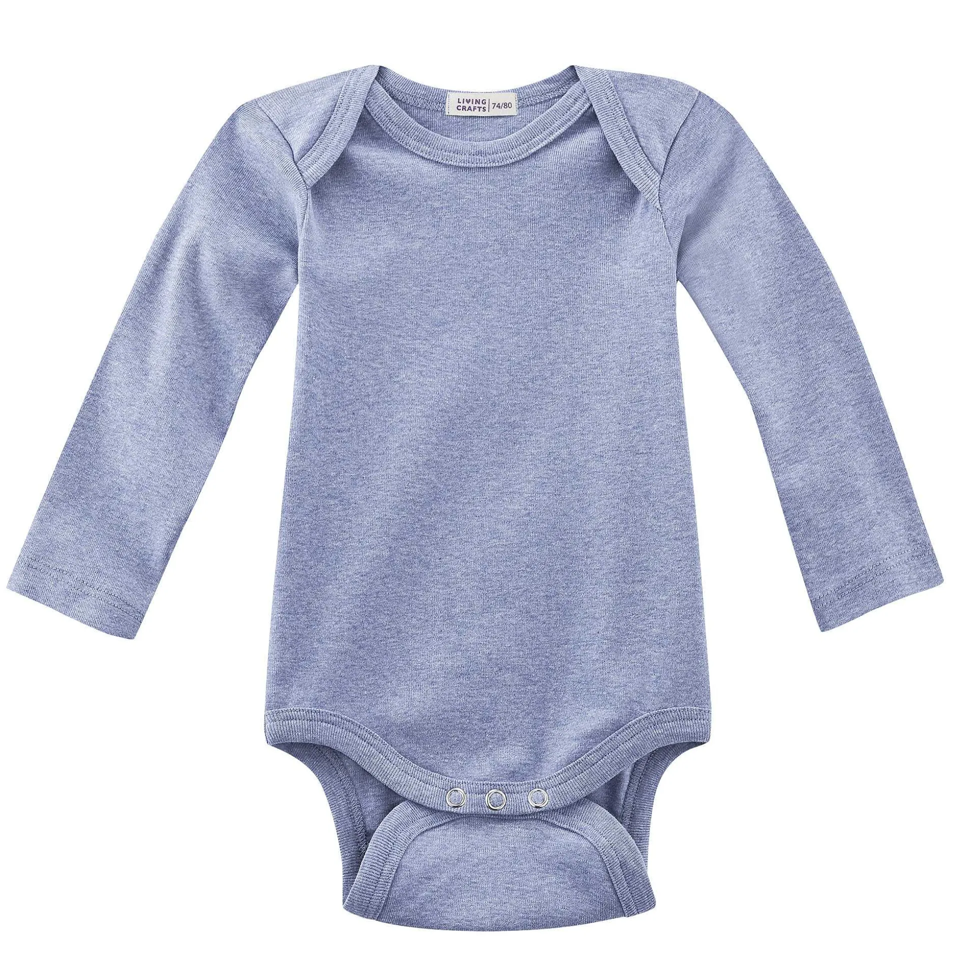LIVING CRAFTS Herby – Langarm-Body Blaue Melange Best