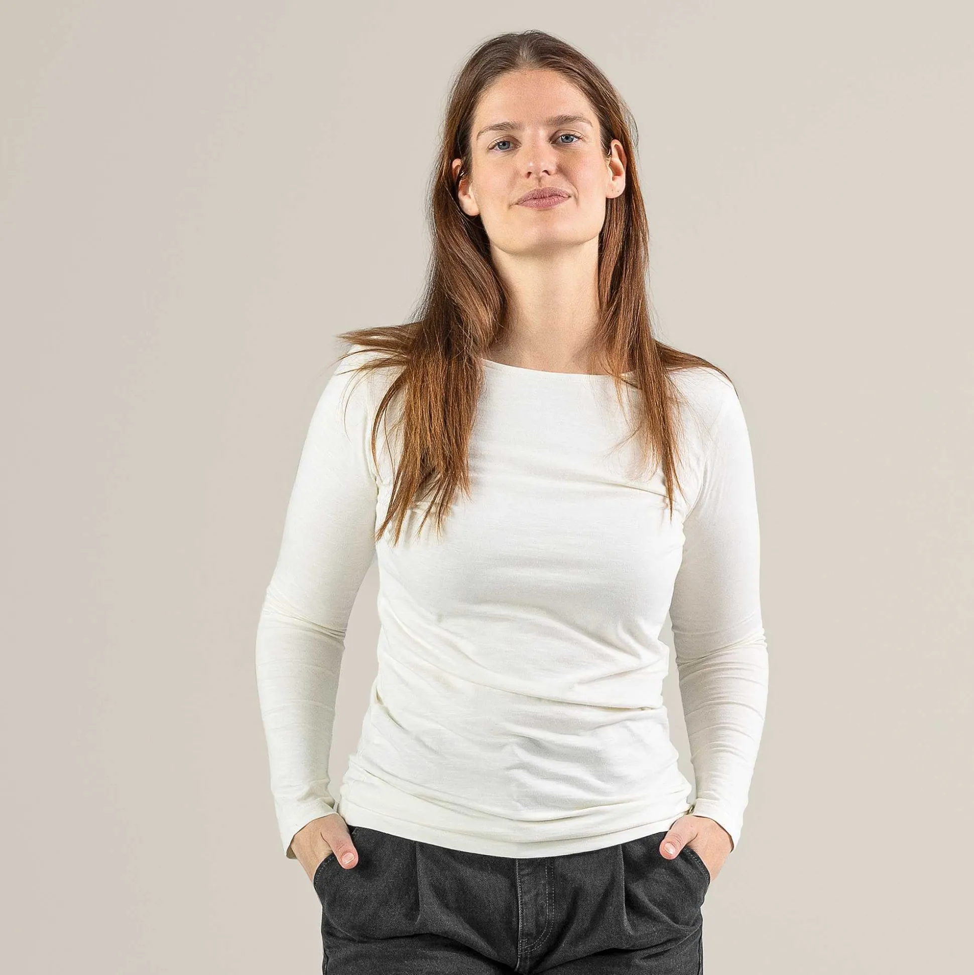 LIVING CRAFTS Hilla - Langarmshirt Creme Cheap