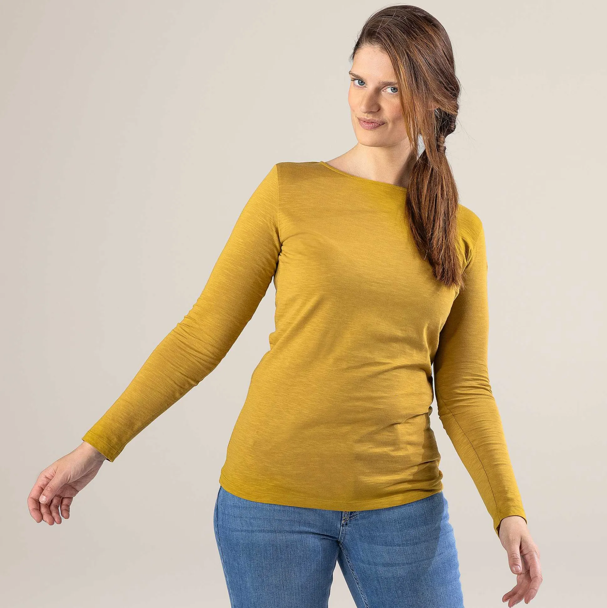 LIVING CRAFTS Hilla - Langarmshirt Honig Outlet