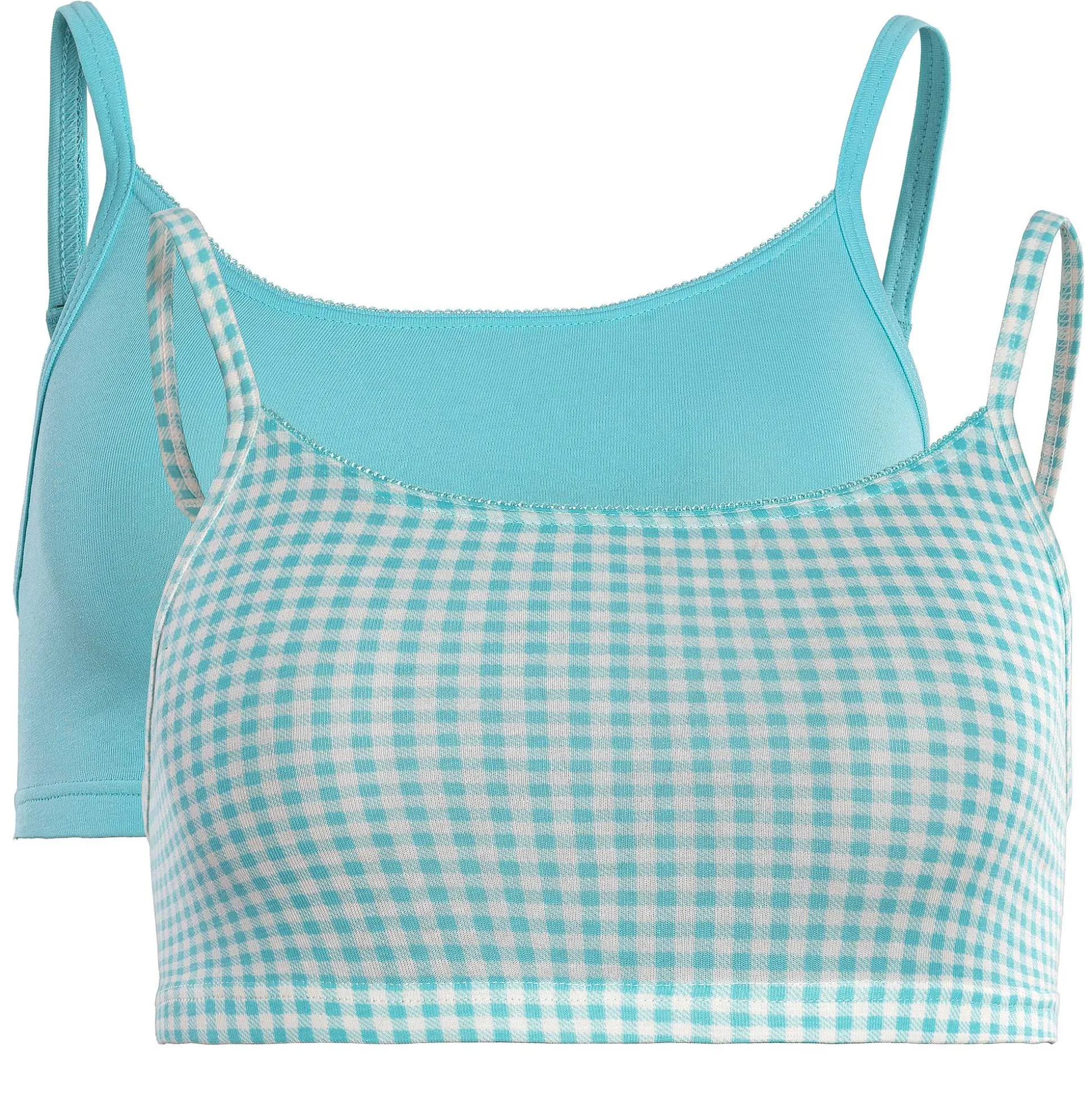 LIVING CRAFTS Ilenia - Bustier, 2Er-Pack Vichy-Lagune New