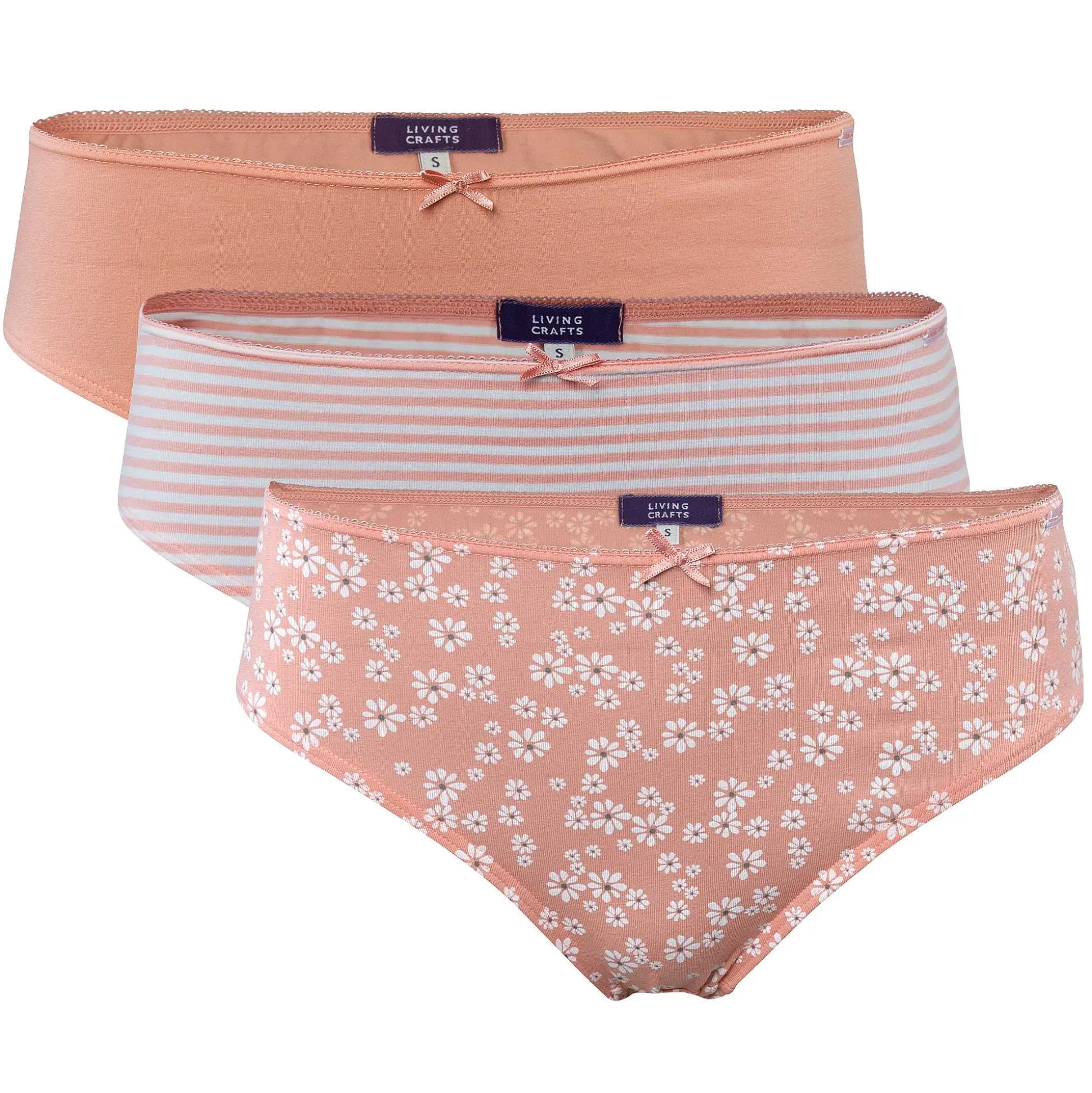 LIVING CRAFTS Imala - Slips, 3Er-Pack Erdbeercreme Hot