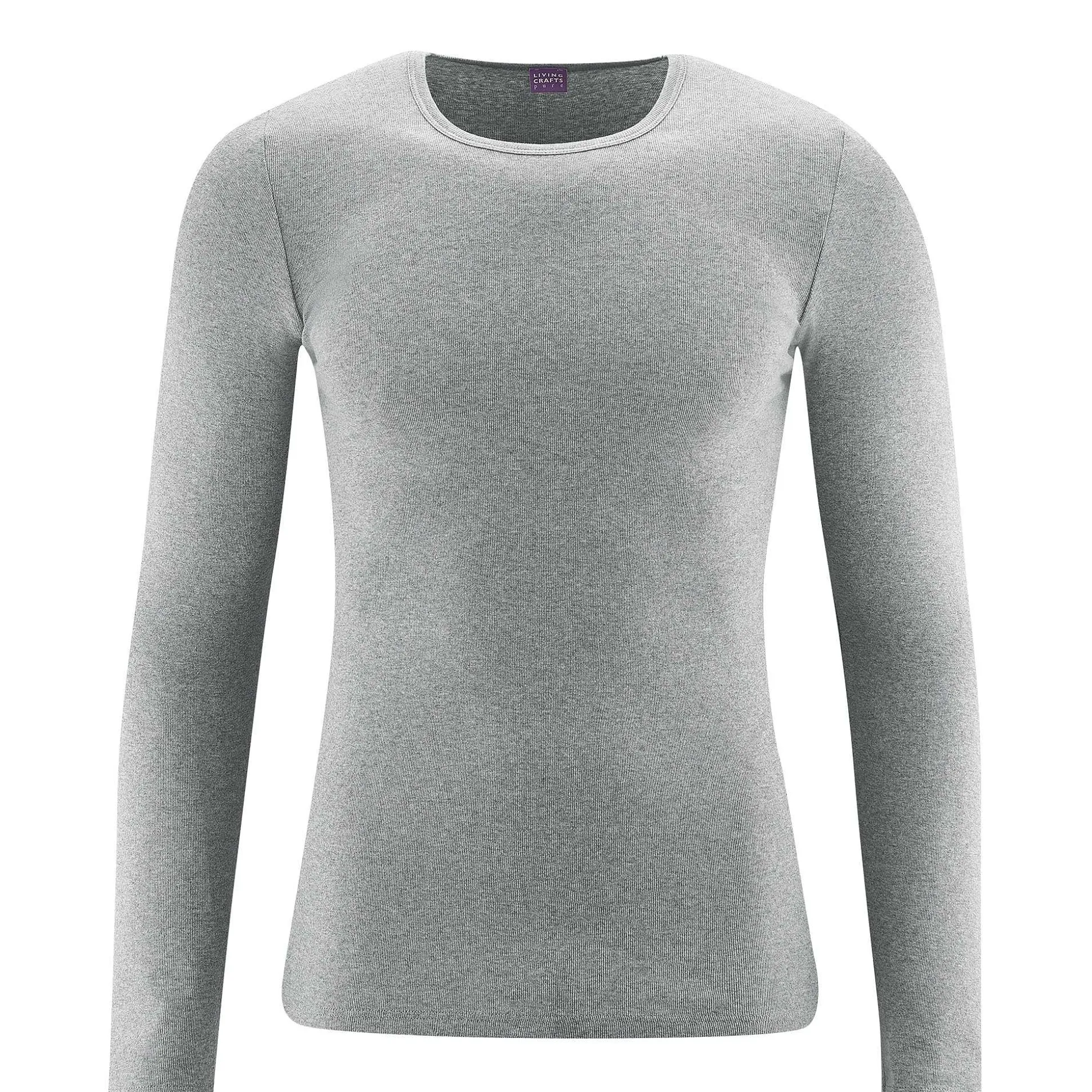 LIVING CRAFTS Johan - Langarmshirt Graue Melange Best Sale