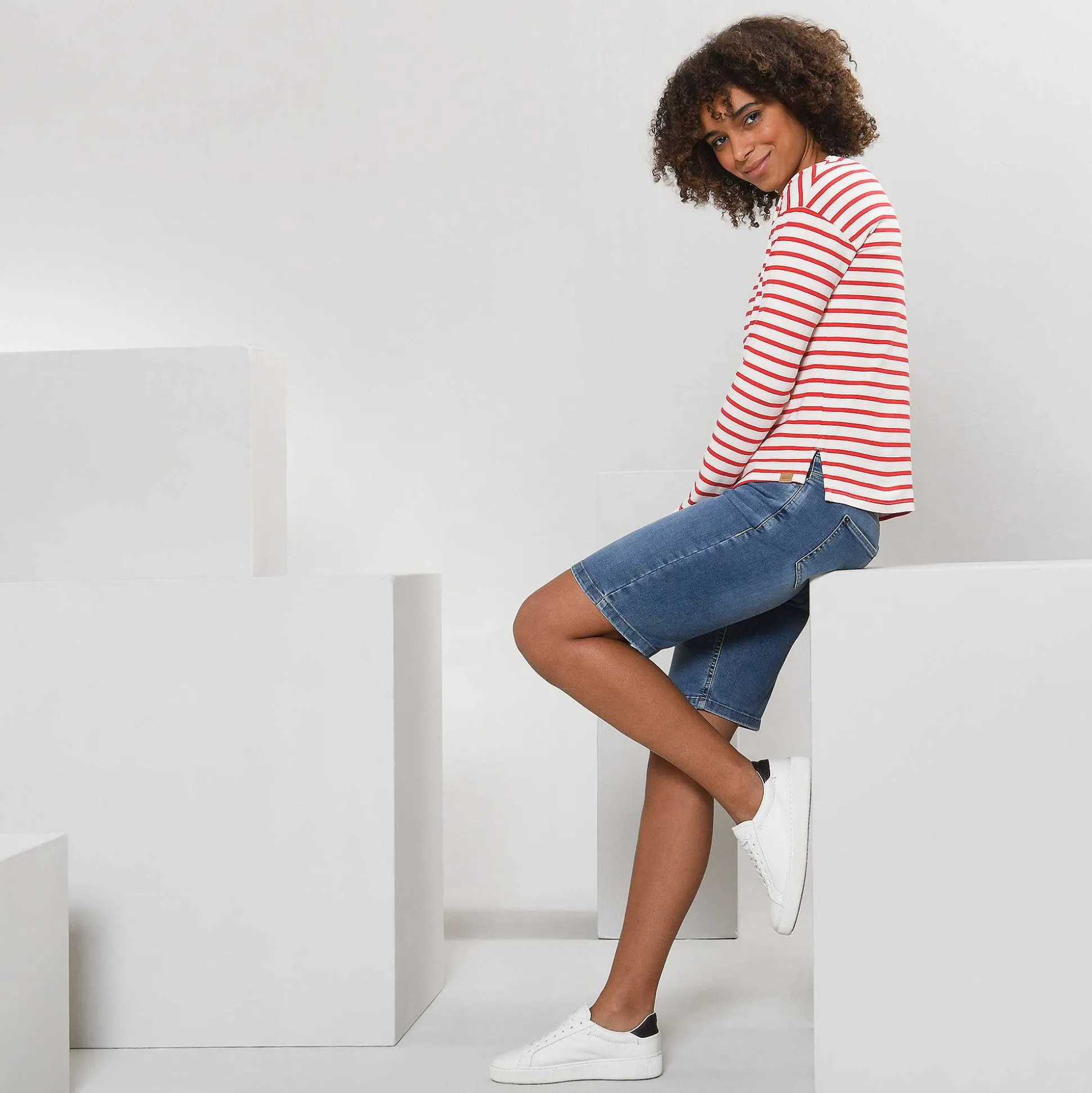 LIVING CRAFTS Kirsten – Bermudashorts Mittleres Indigo Discount