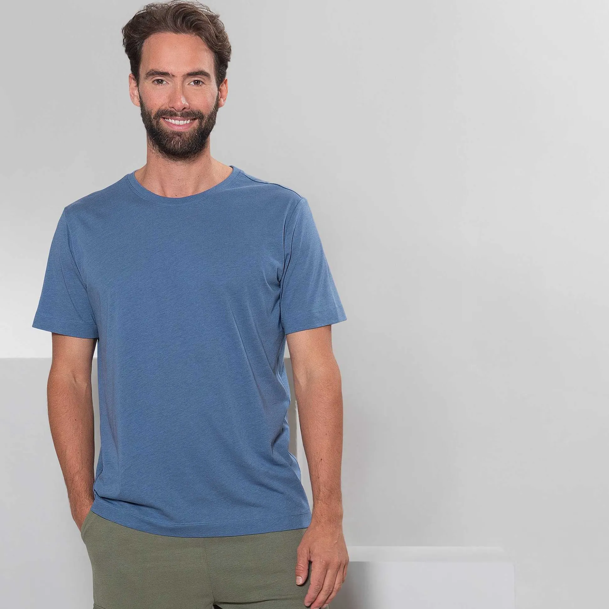 LIVING CRAFTS Kornel - T-Shirt Mondlichtblau Outlet