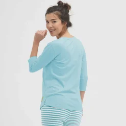 LIVING CRAFTS Kristin - Schlafshirt Eisiges Aqua Online