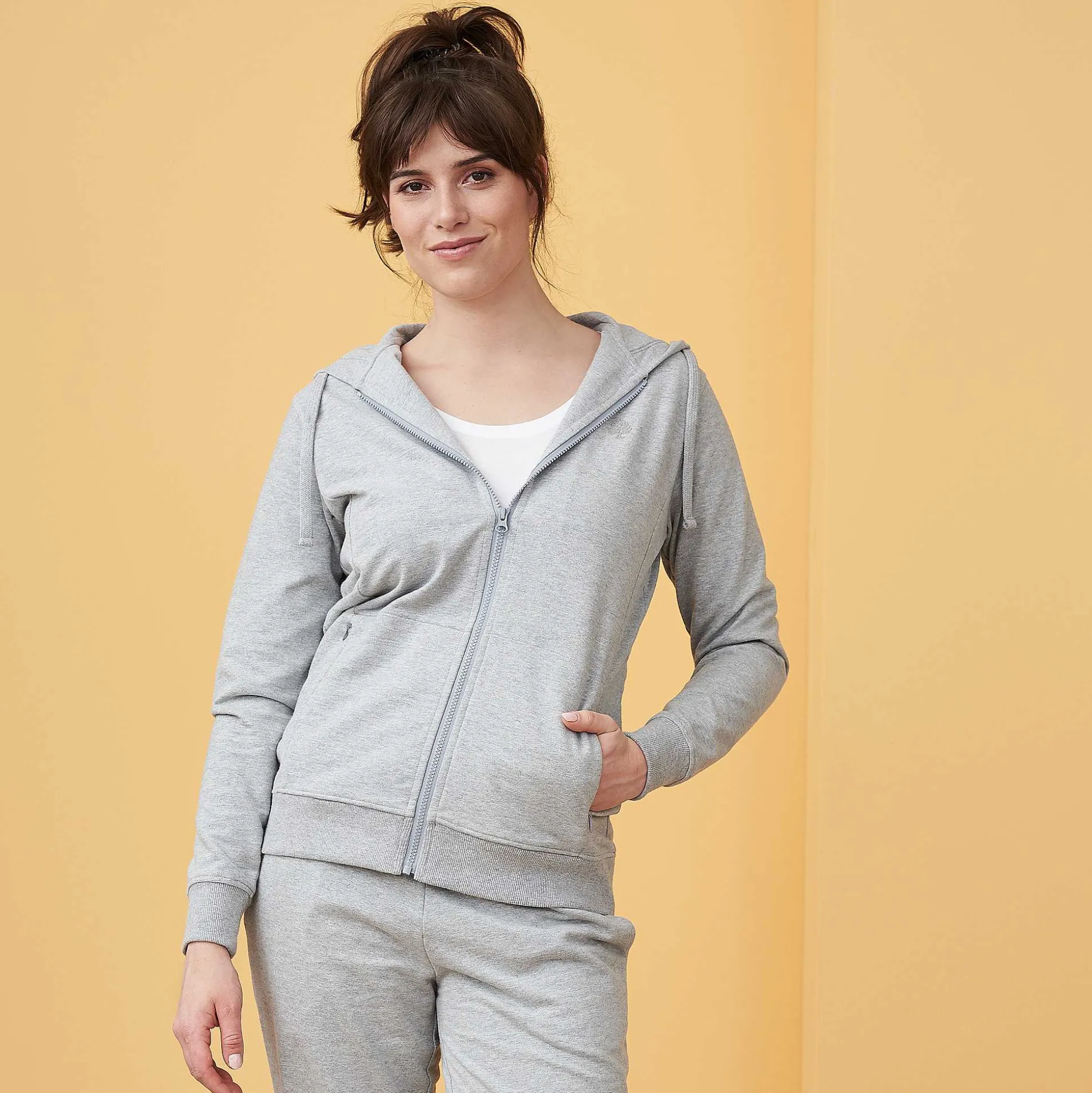 LIVING CRAFTS Lamina - Kapuzenjacke Graue Melange Store