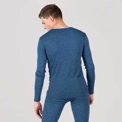 LIVING CRAFTS Liam - Langarmshirt Mittelblau Fashion