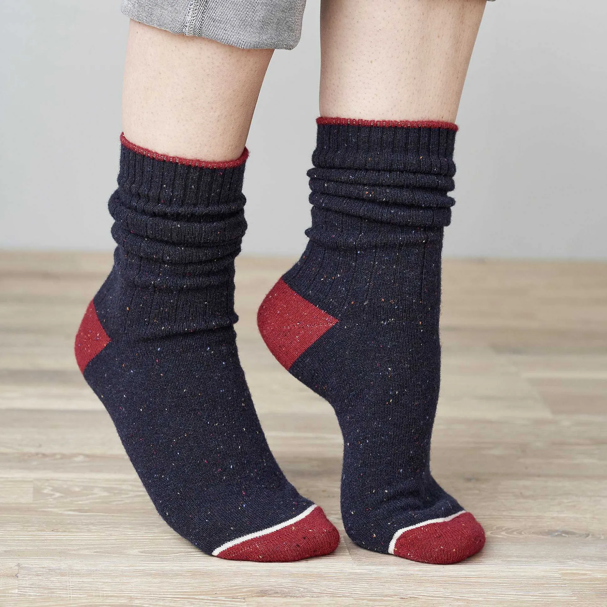 LIVING CRAFTS Lorin - Socken Tintenblau Discount