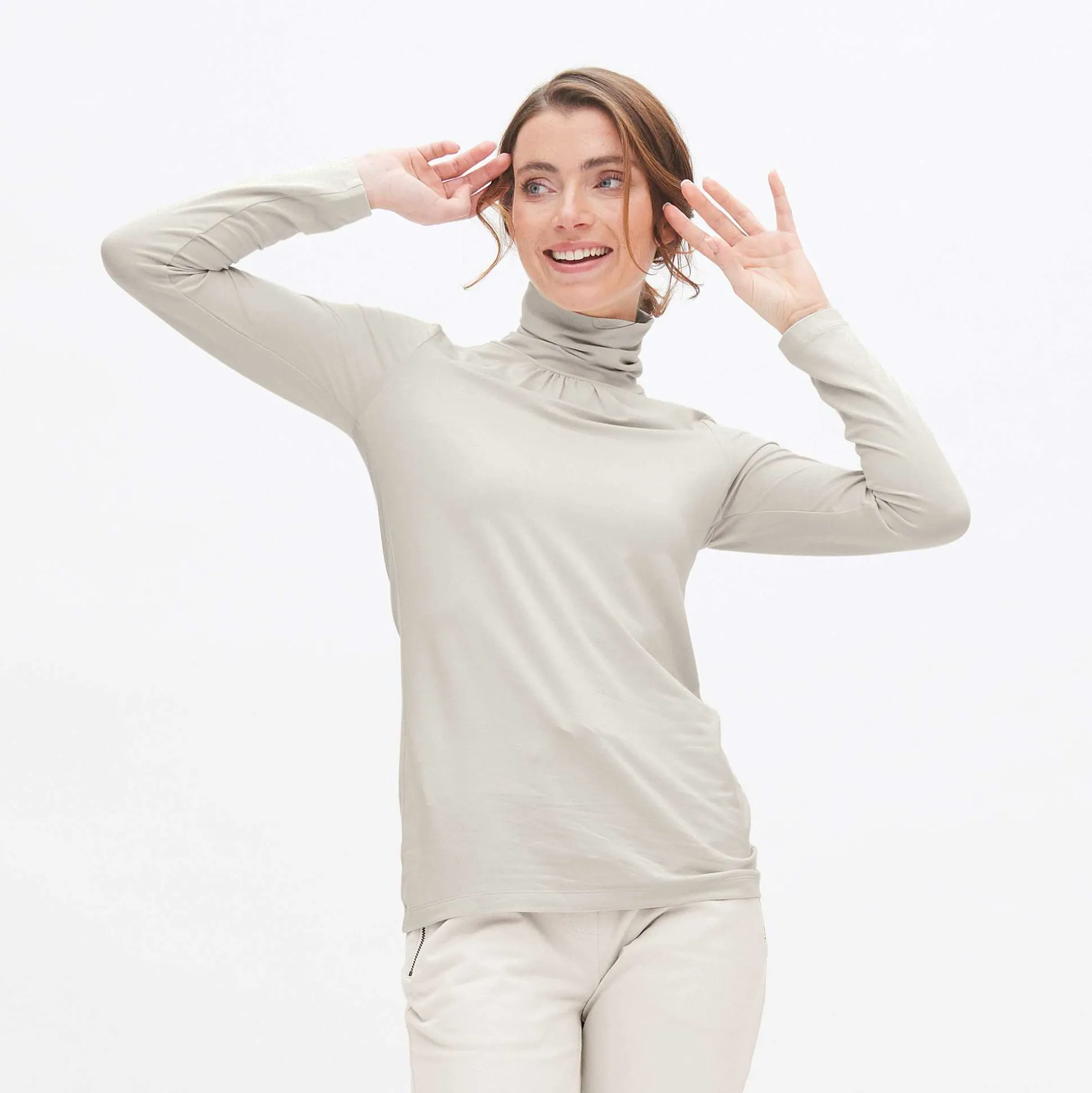 LIVING CRAFTS Lucrezia - Rollkragenshirt Steinpulver Best Sale