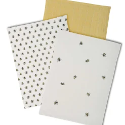 LIVING CRAFTS Madeira - Geschirrtucher, 3Er-Pack Biene Naturlich Fashion