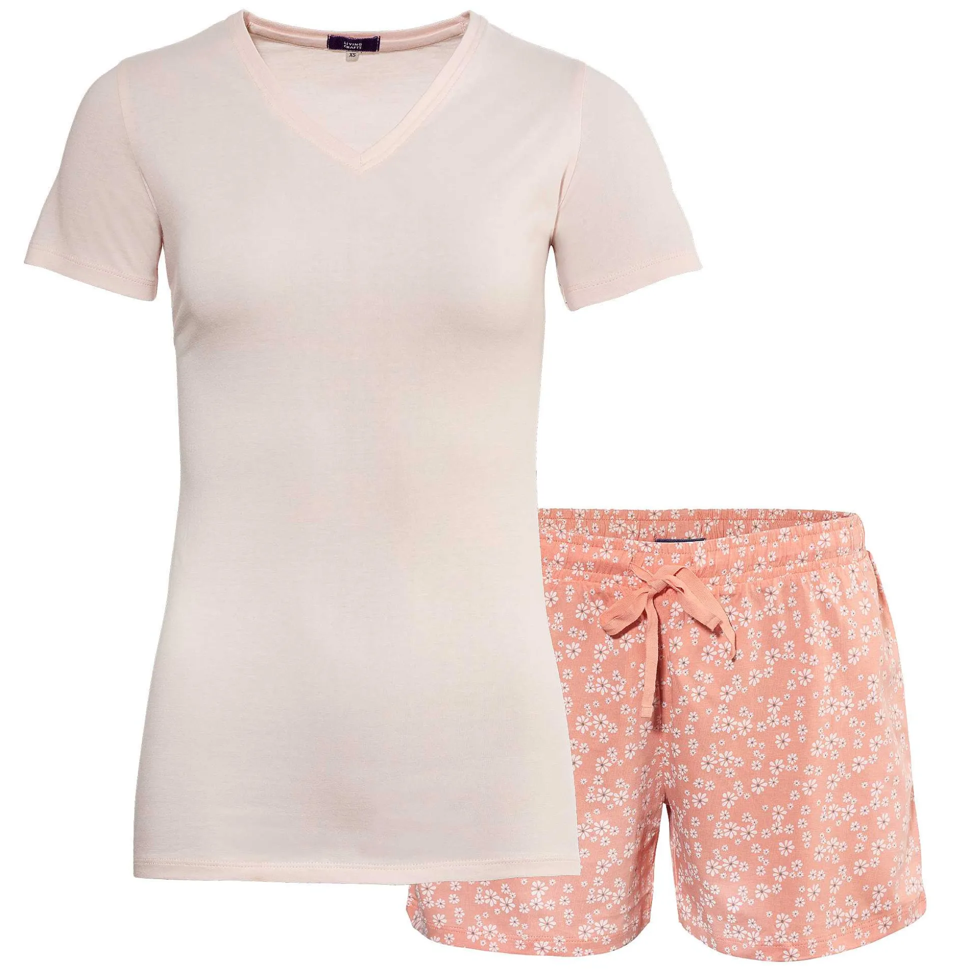 LIVING CRAFTS Miriam - Shorty Pyjamas, Set Erdbeercreme Fashion