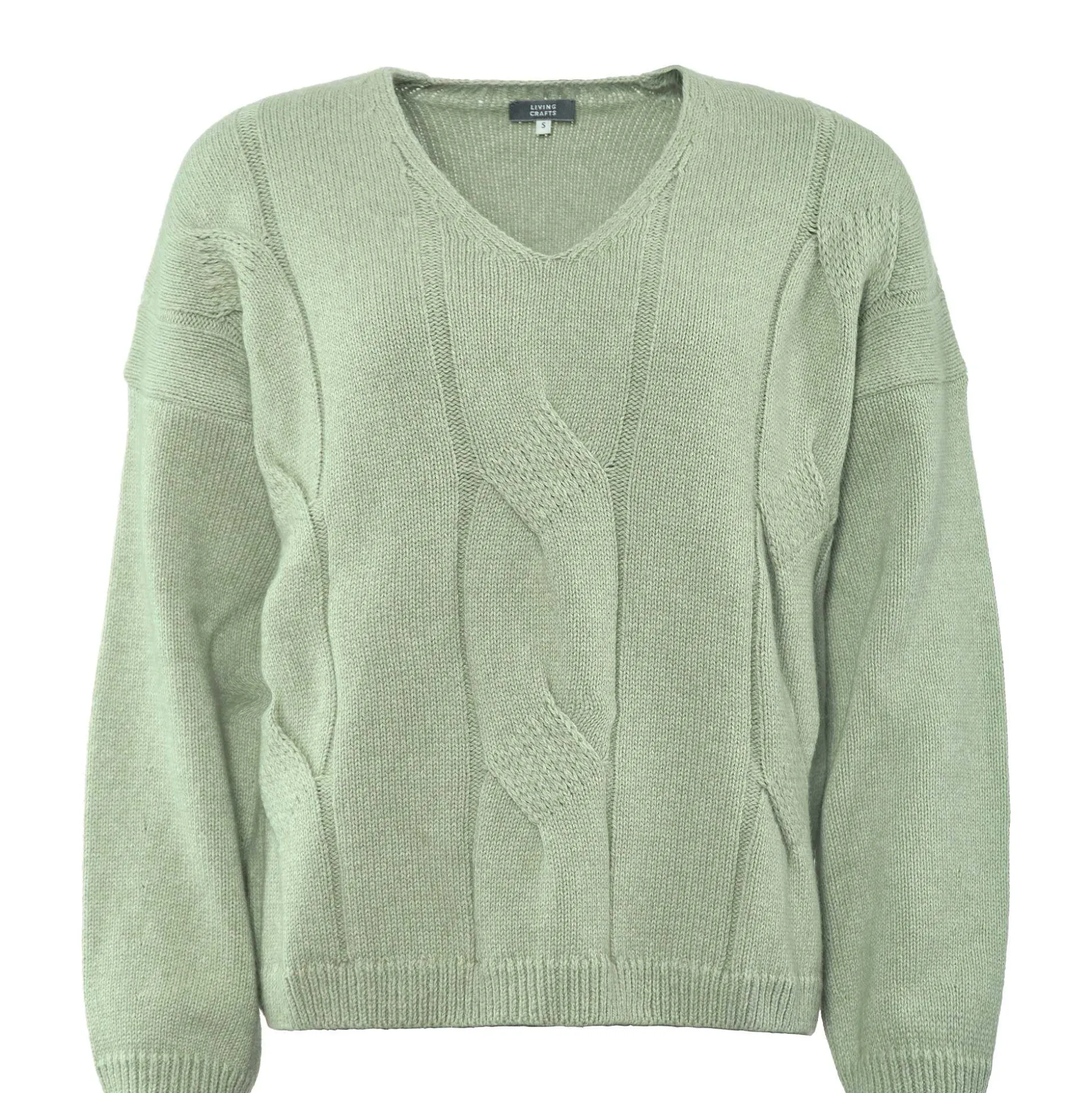 LIVING CRAFTS Neele - Pullover Nebeliges Grun Flash Sale