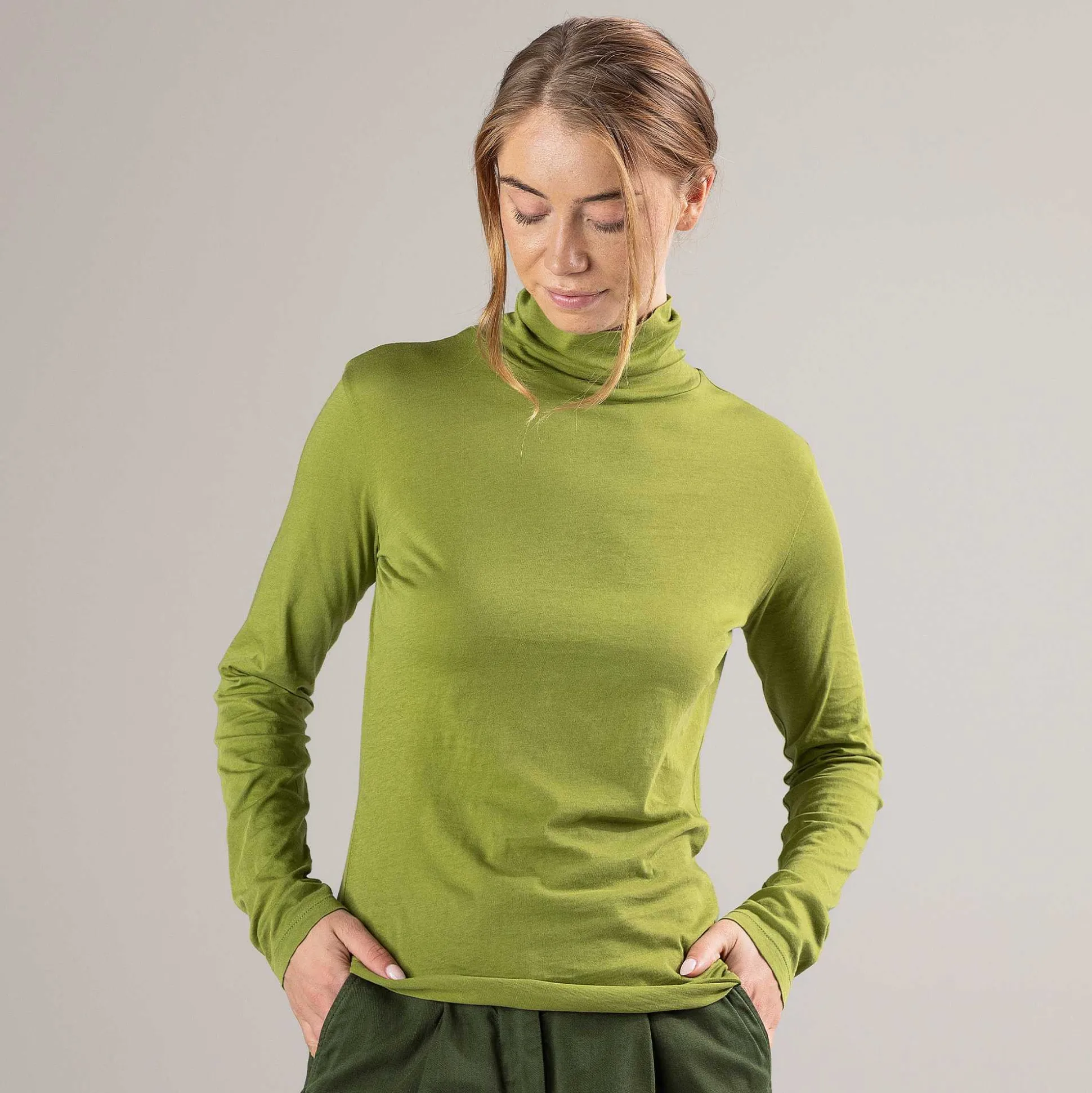 LIVING CRAFTS Nia - Rollkragenshirt Grun Werden Discount