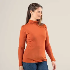LIVING CRAFTS Nia - Rollkragenshirt Rost Outlet