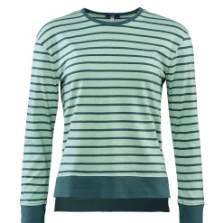 LIVING CRAFTS Nicci - Schlafshirt Nebelgrun / Streifen Store