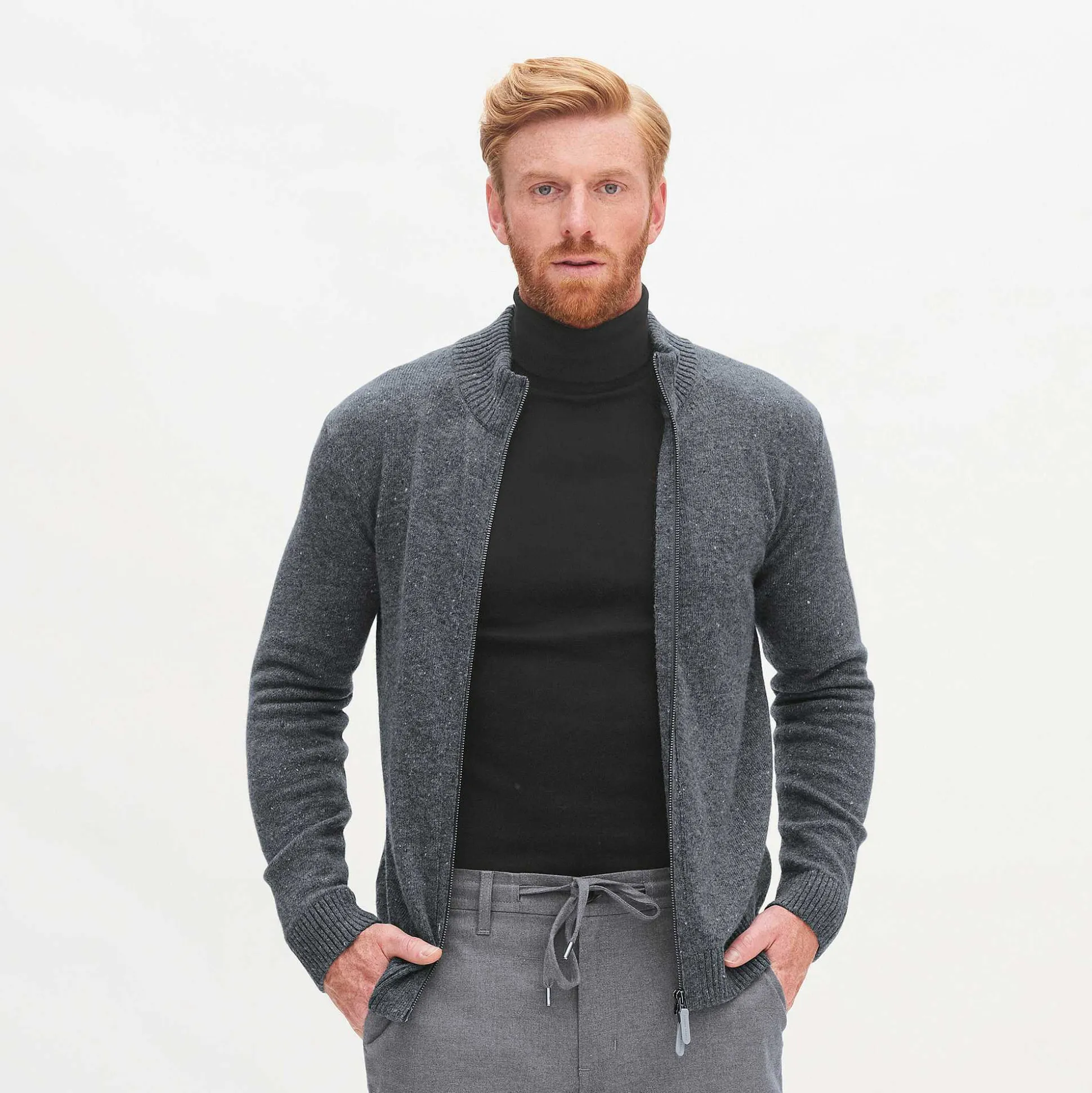LIVING CRAFTS Nigel – Strickjacke Rauch Flash Sale