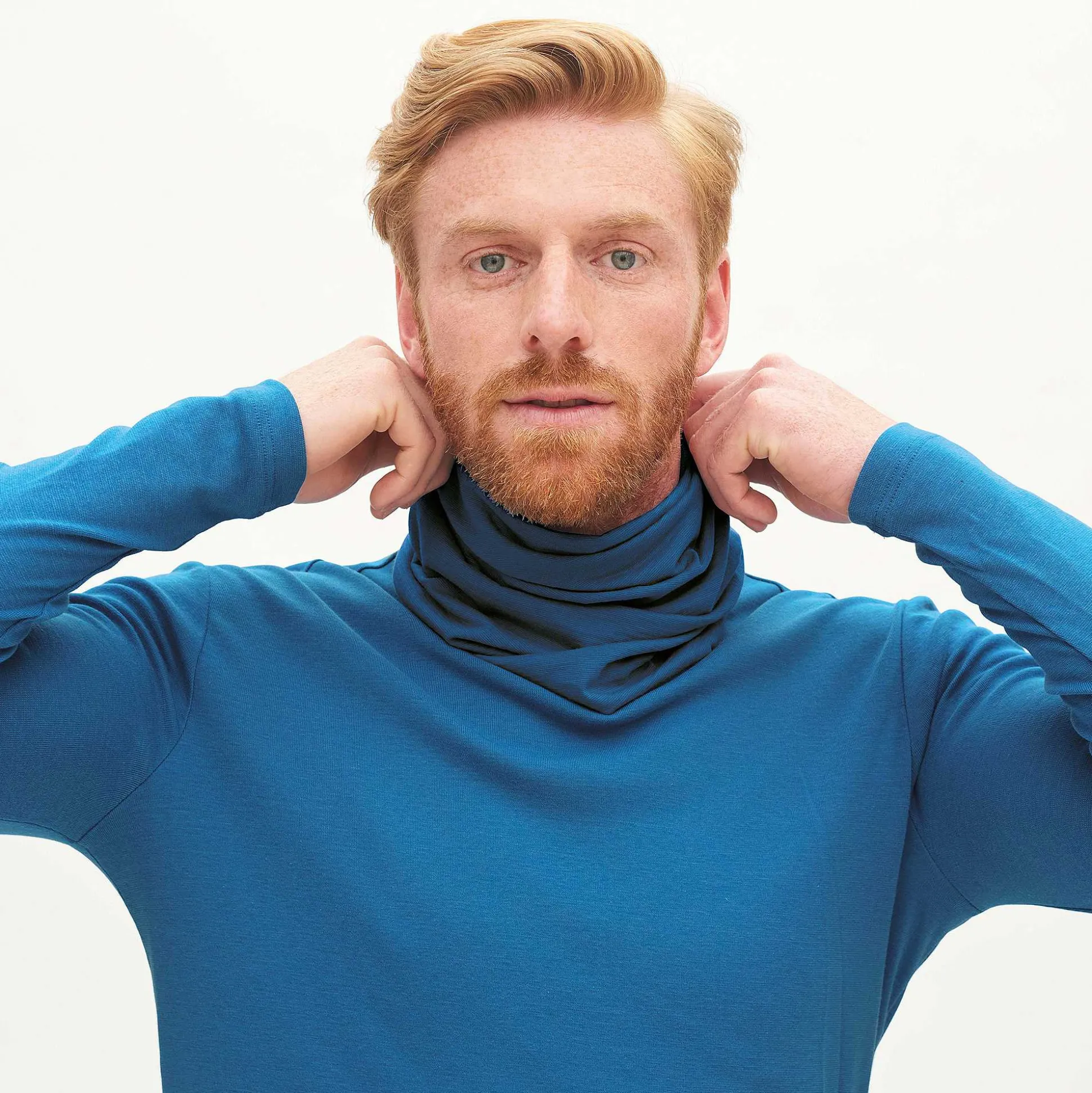 LIVING CRAFTS Nikkas - Multifunktionstuch Retro-Blau New