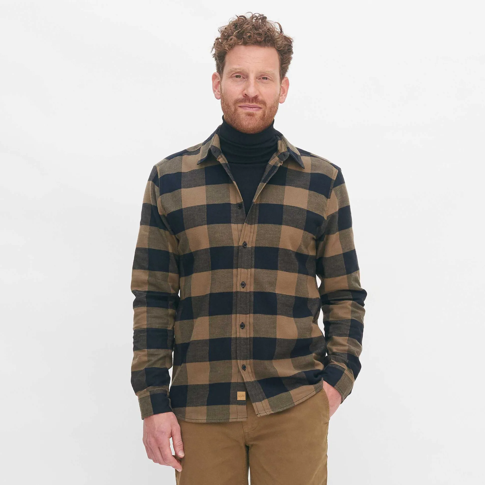 LIVING CRAFTS Nikolai - Hemd Herbstblatter/Schwarz Online