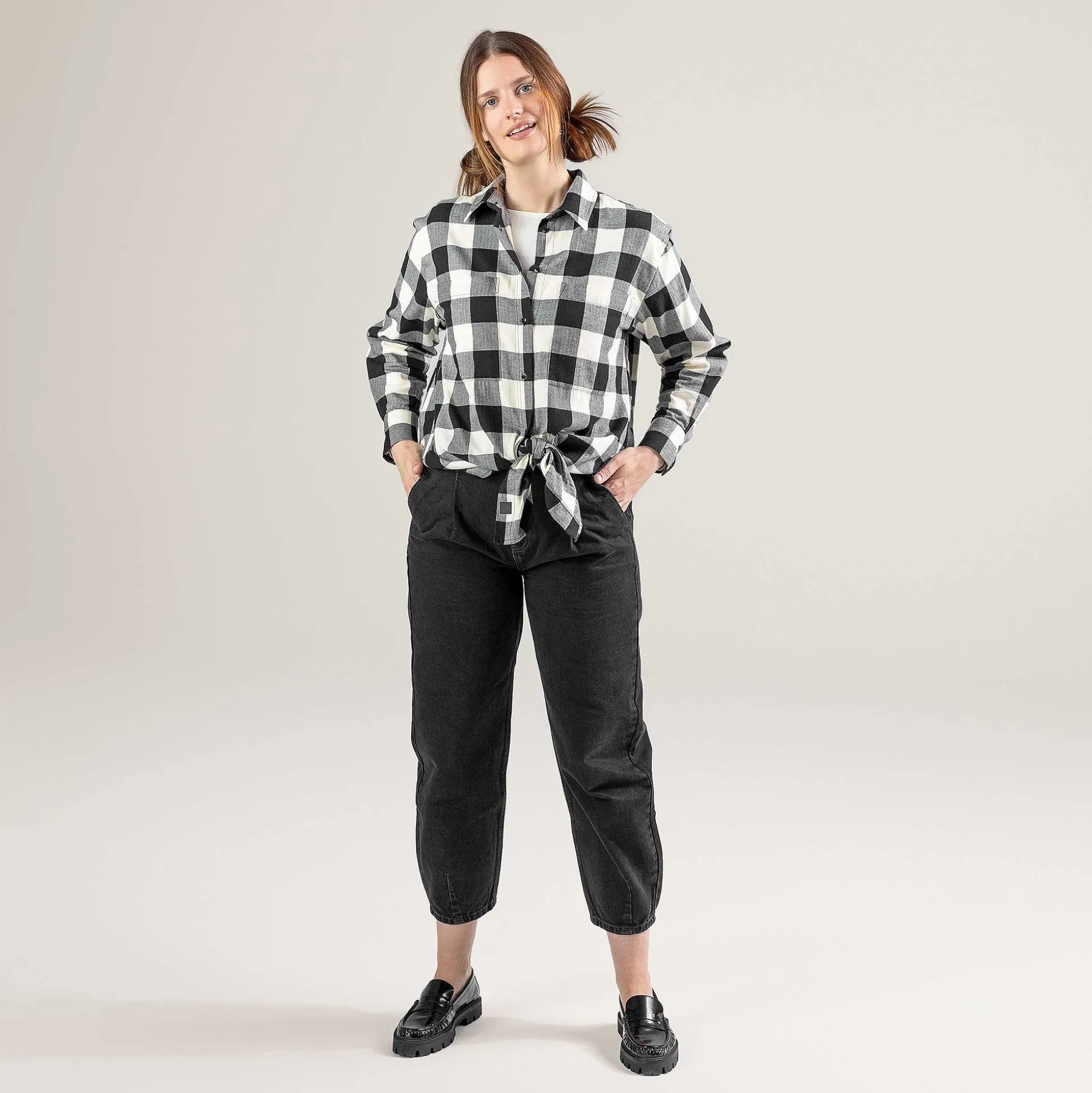 LIVING CRAFTS Nina - Hemd Schwarz/Creme Cheap