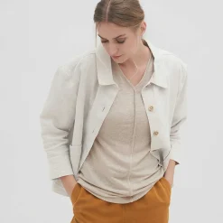 LIVING CRAFTS Oceane - T-Shirt Naturliches Leinen Outlet