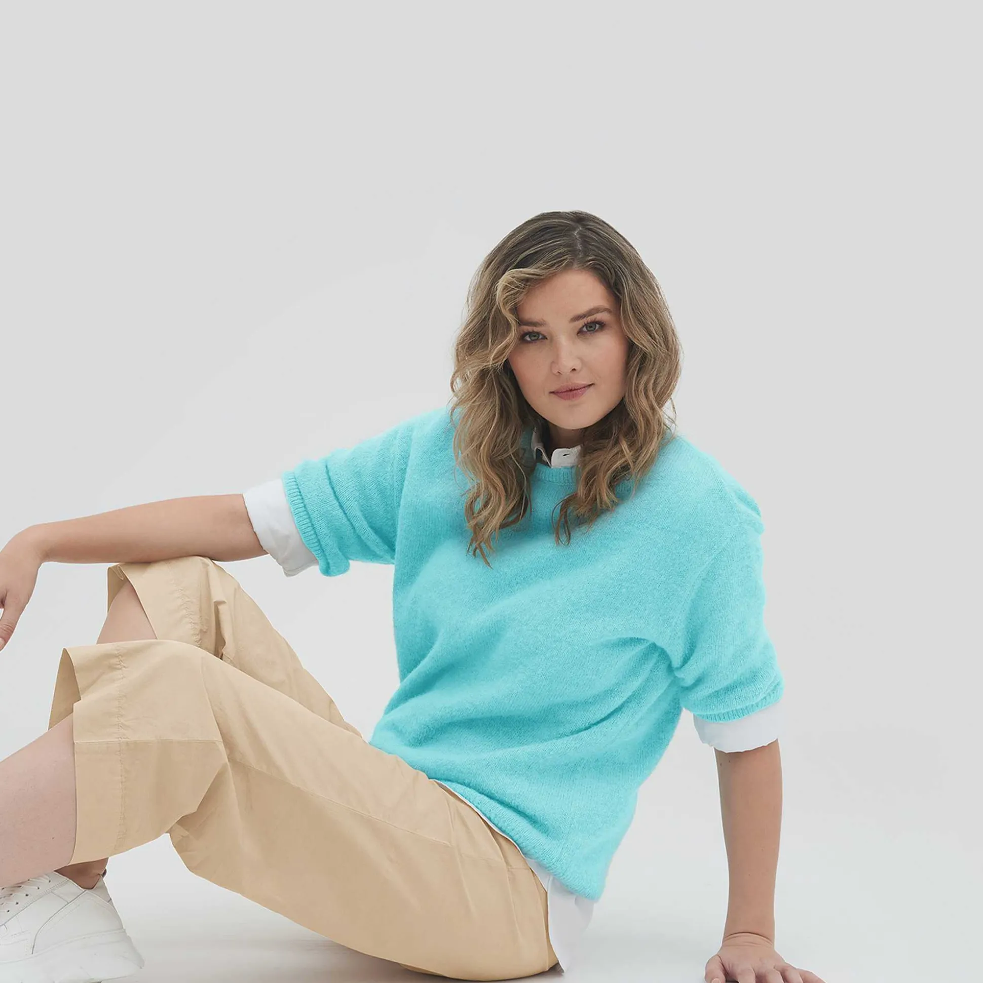 LIVING CRAFTS Odilia - Pullover Lagune New