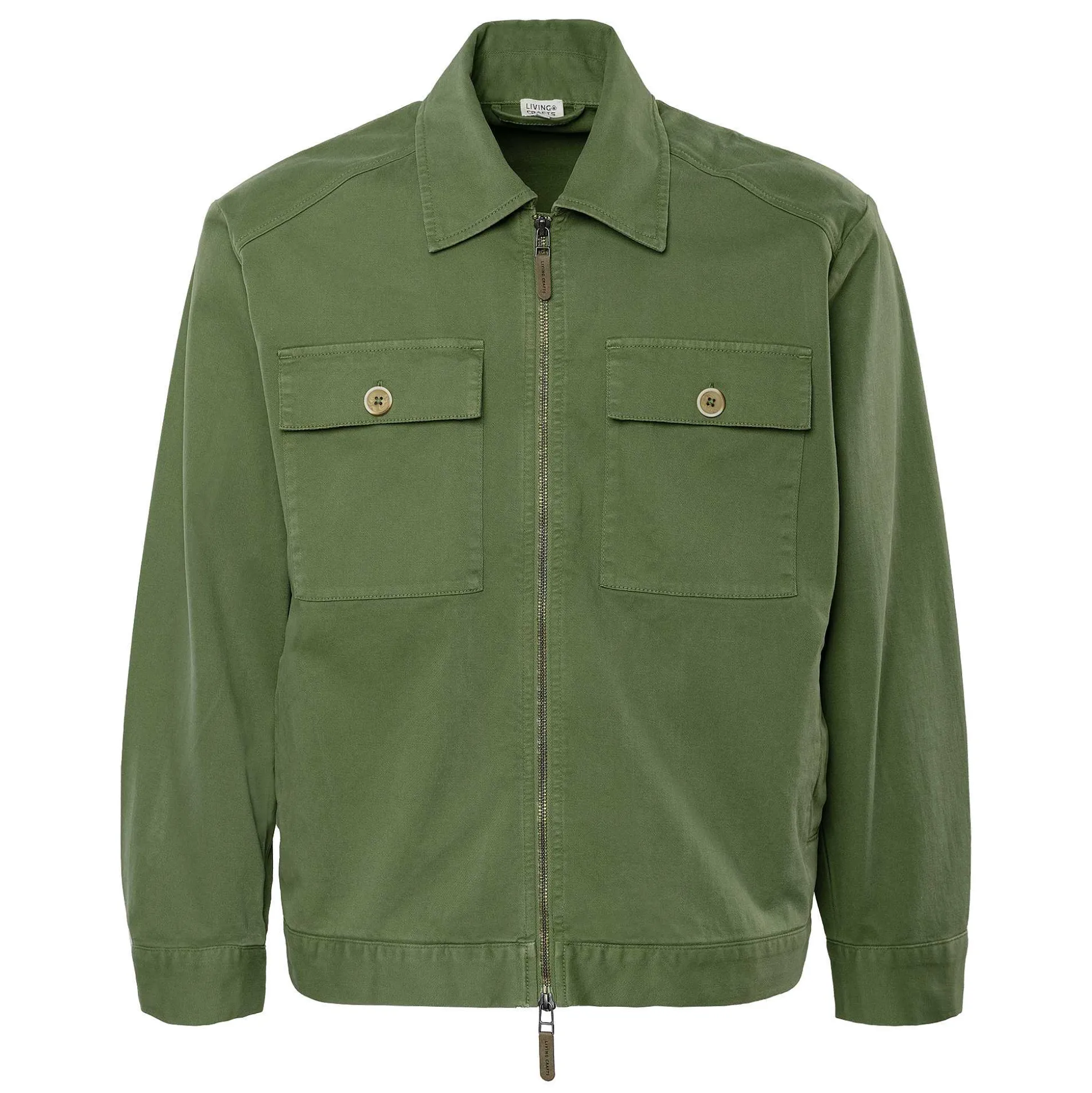 LIVING CRAFTS Omar – Strickjacke Olive Best Sale