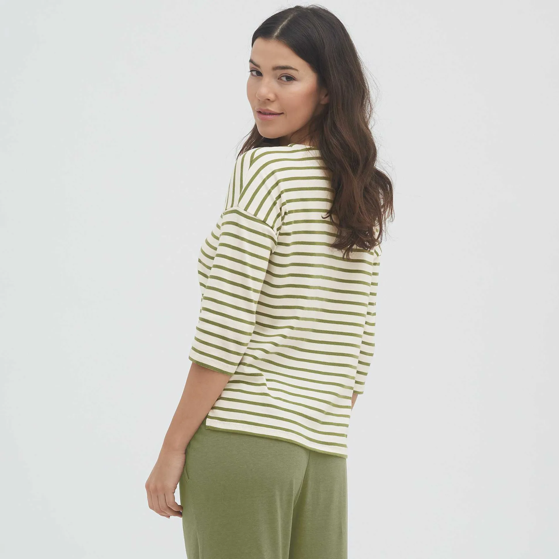 LIVING CRAFTS Ombra - Hemd Oliv/Offwhite Outlet