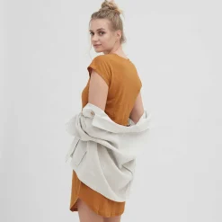 LIVING CRAFTS Onyx - Strickjacke Naturliches Leinen Fashion