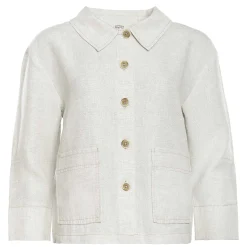 LIVING CRAFTS Onyx - Strickjacke Naturliches Leinen Fashion