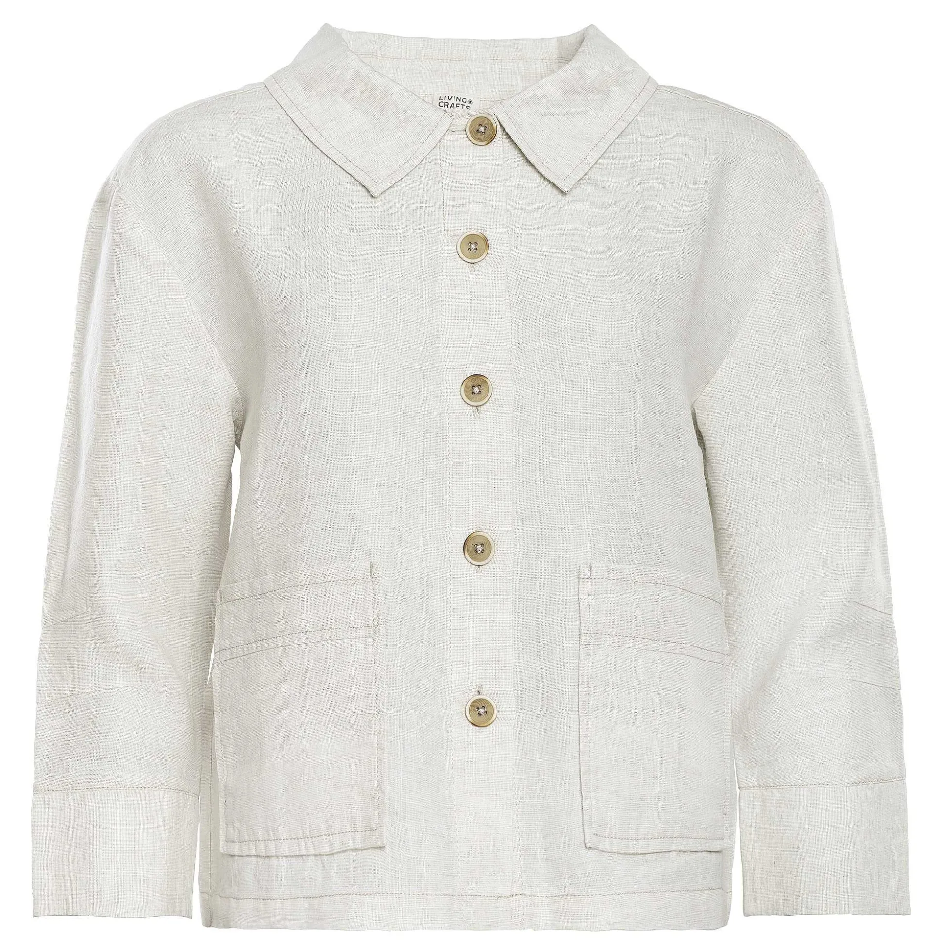 LIVING CRAFTS Onyx - Strickjacke Naturliches Leinen Fashion