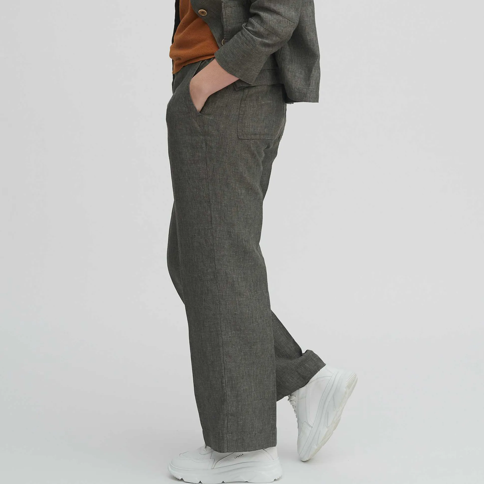 LIVING CRAFTS Ophelia - Leinenhose Thymian Cheap
