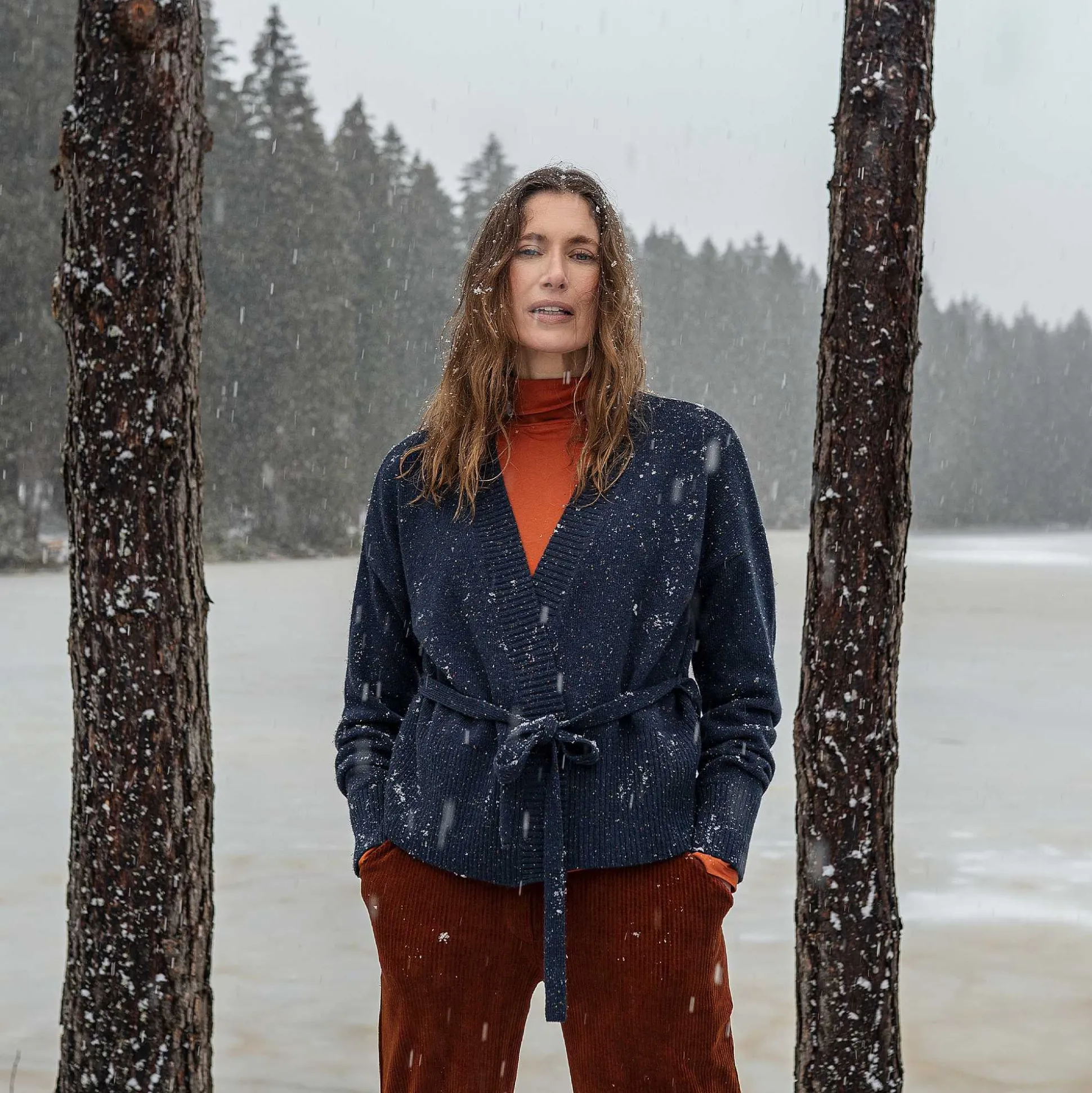 LIVING CRAFTS Pacita - Kimonojacke Tintenblau Flash Sale