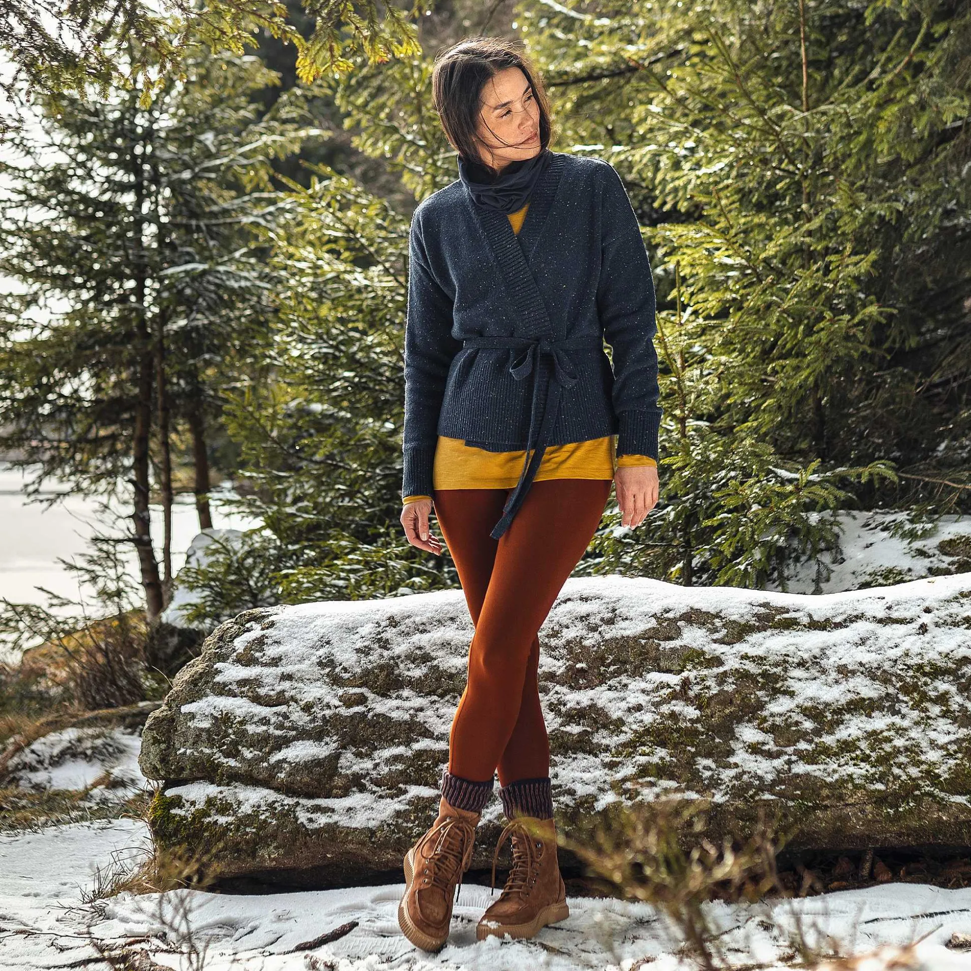 LIVING CRAFTS Pacita - Kimonojacke Tintenblau Flash Sale