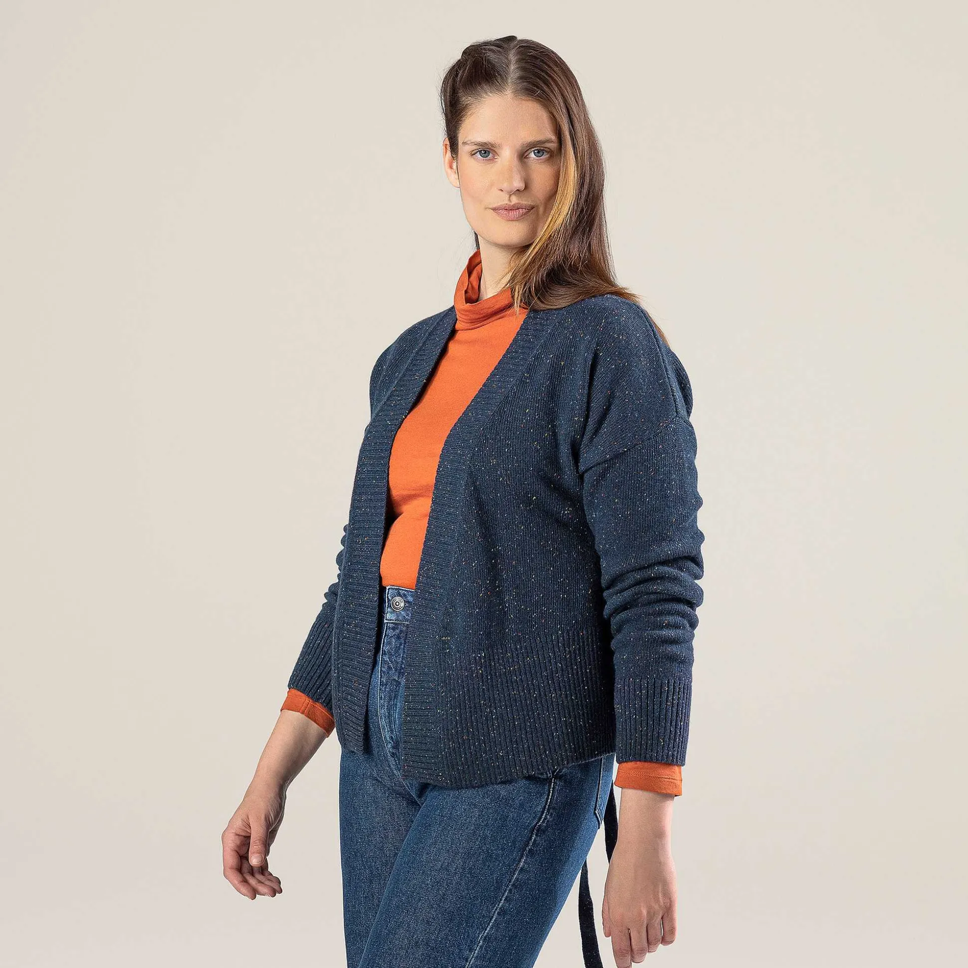 LIVING CRAFTS Pacita - Kimonojacke Tintenblau Flash Sale