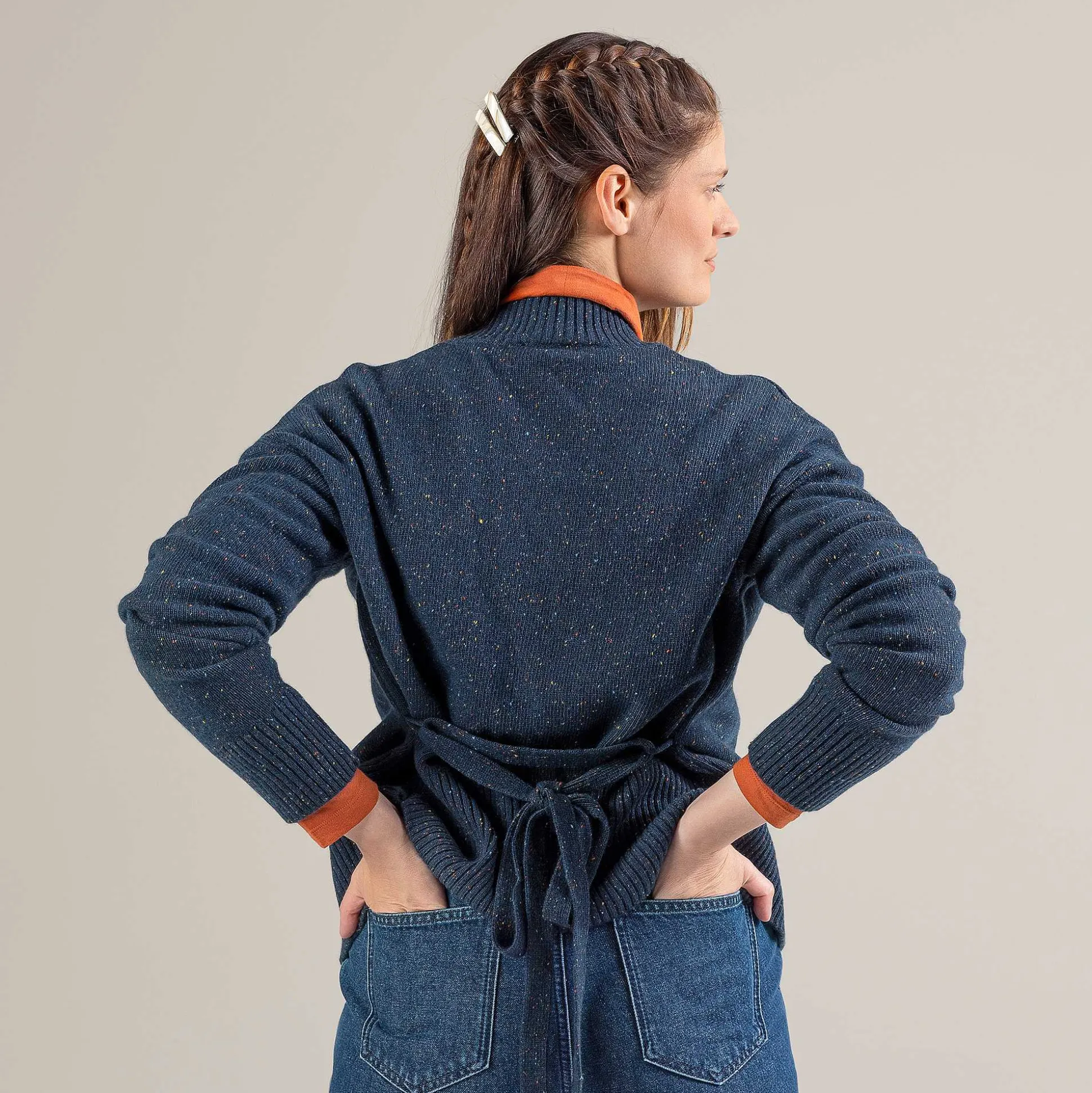 LIVING CRAFTS Pacita - Kimonojacke Tintenblau Flash Sale