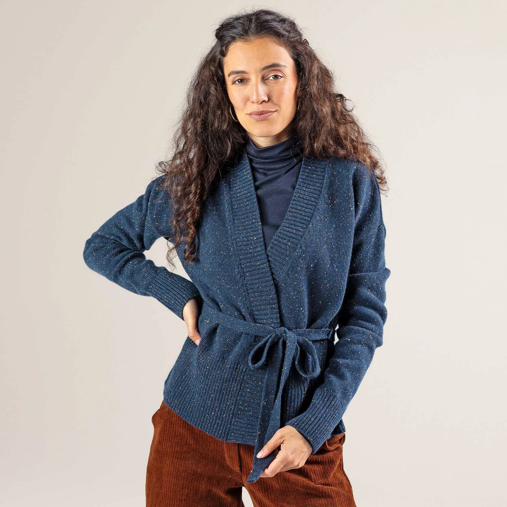 LIVING CRAFTS Pacita - Kimonojacke Tintenblau Flash Sale