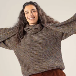 LIVING CRAFTS Padme - Pullover Tintenblau/Rost Sale